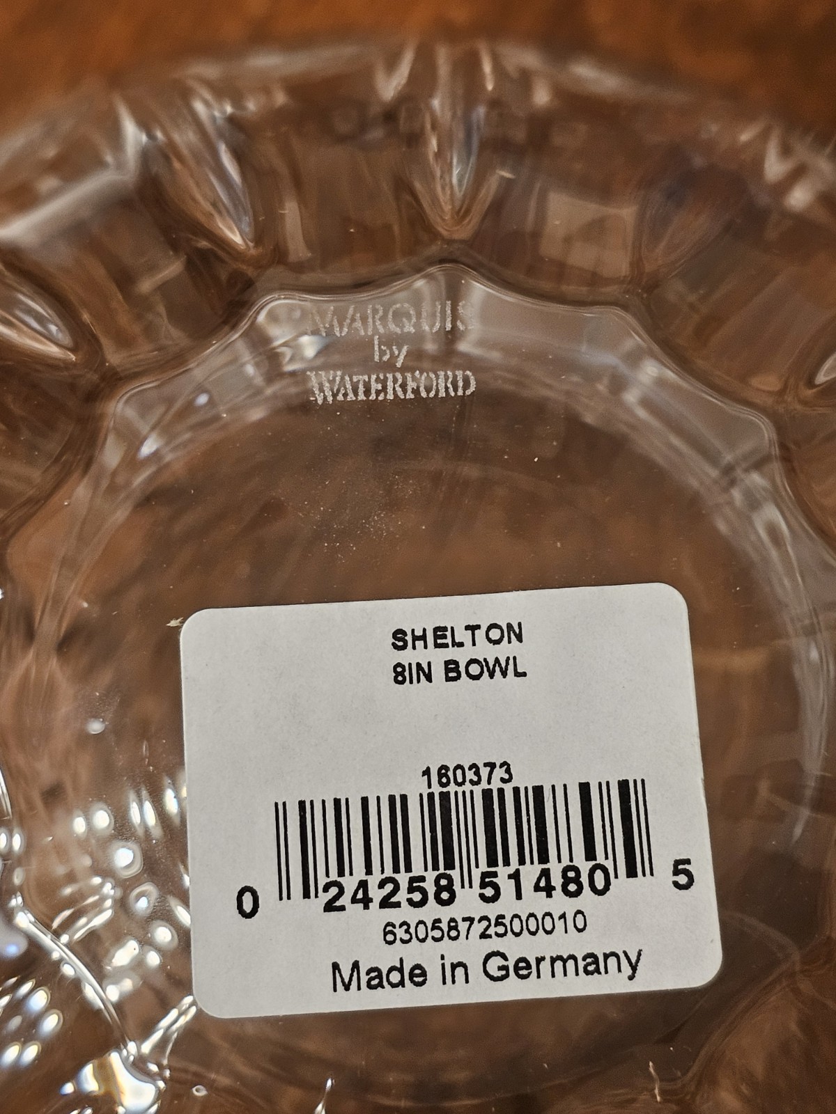 Waterford Crystal Marquis 8” Bowl Shelton Collection New with Original Box