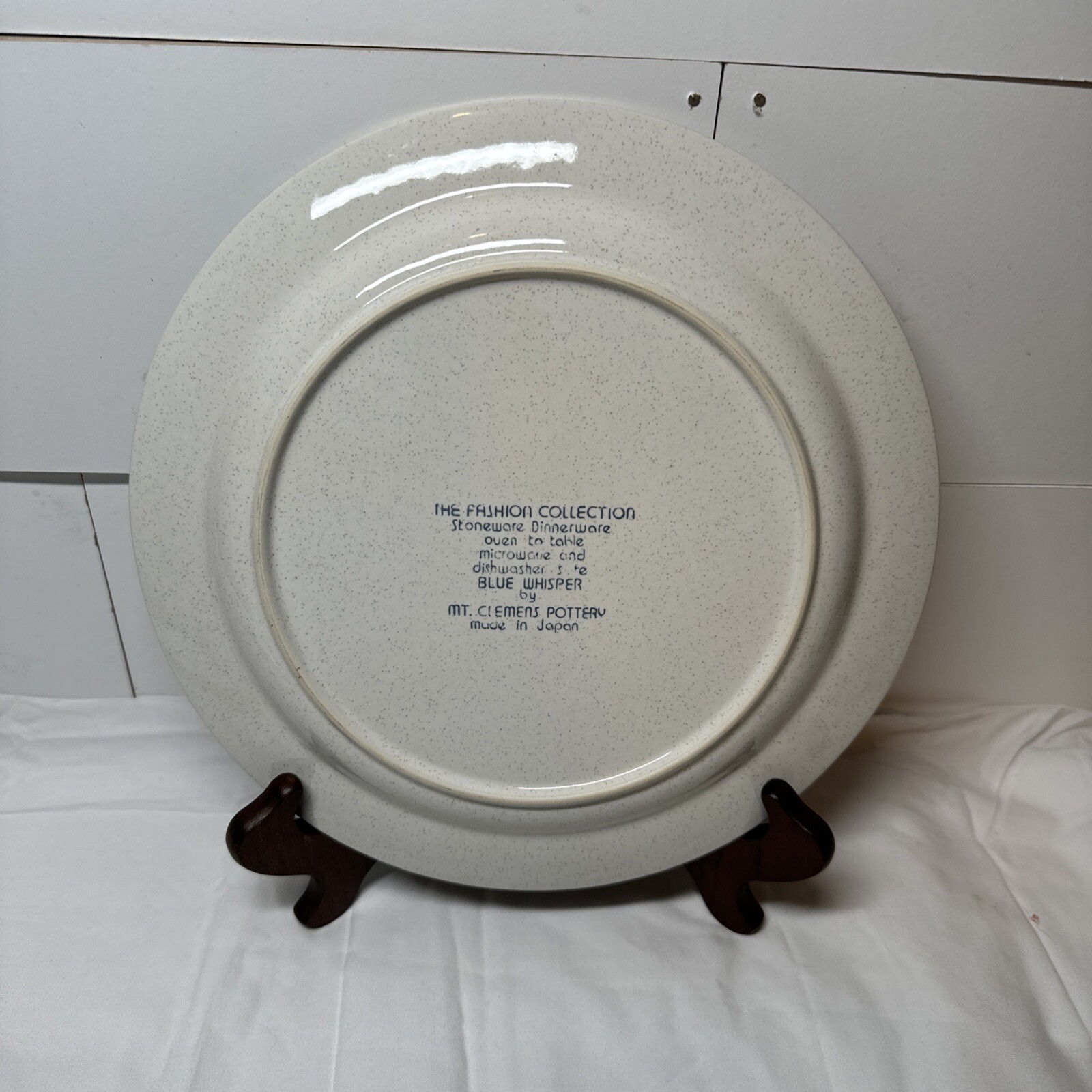 VTG Mount Clemens Pottery Dessert Plate Stoneware Fashion Blue Whisper Floral