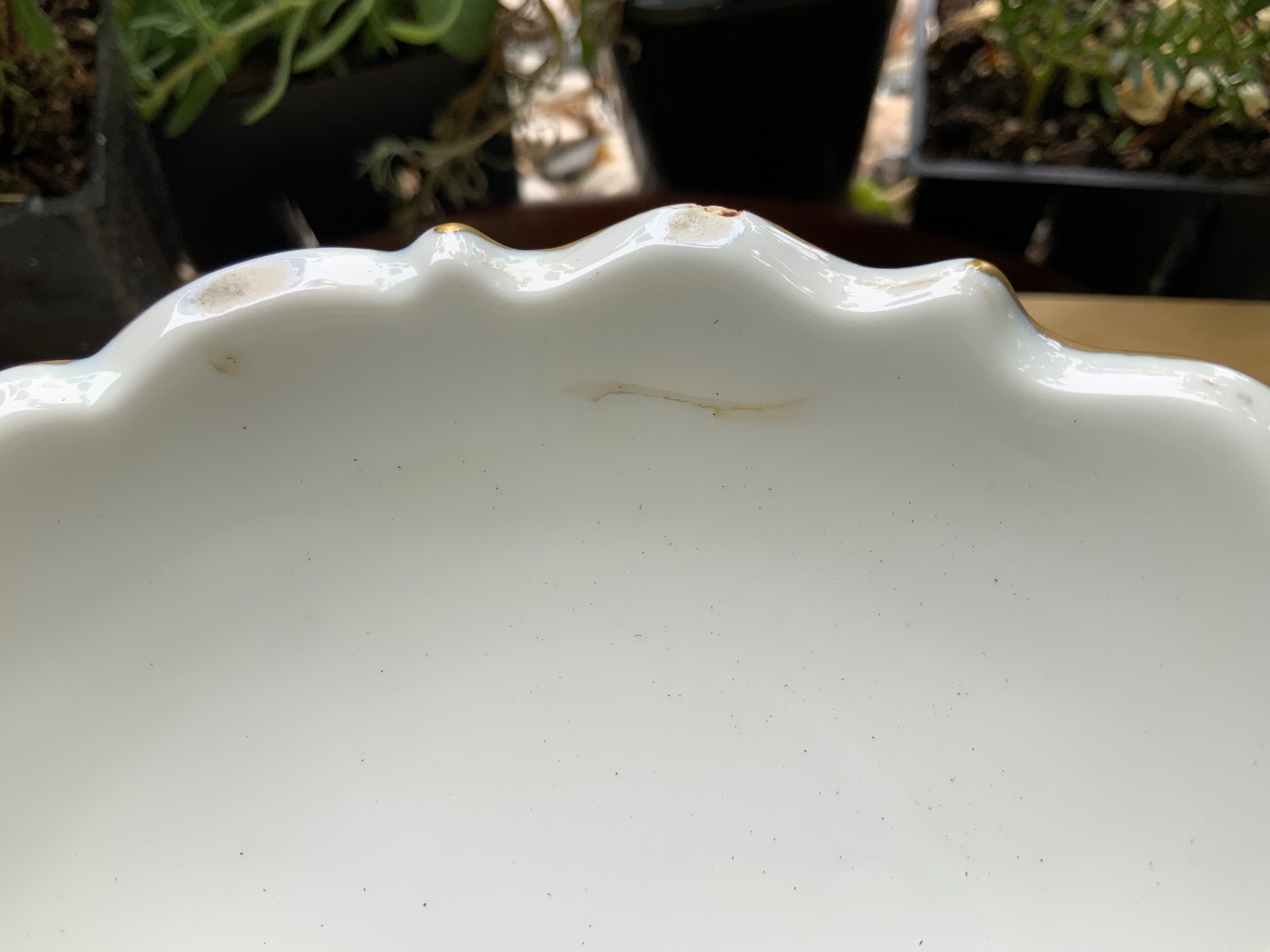 Vintage Reichenbach Echt Kobalt Cobalt Blue Footed Cake Plate Tray AS IS