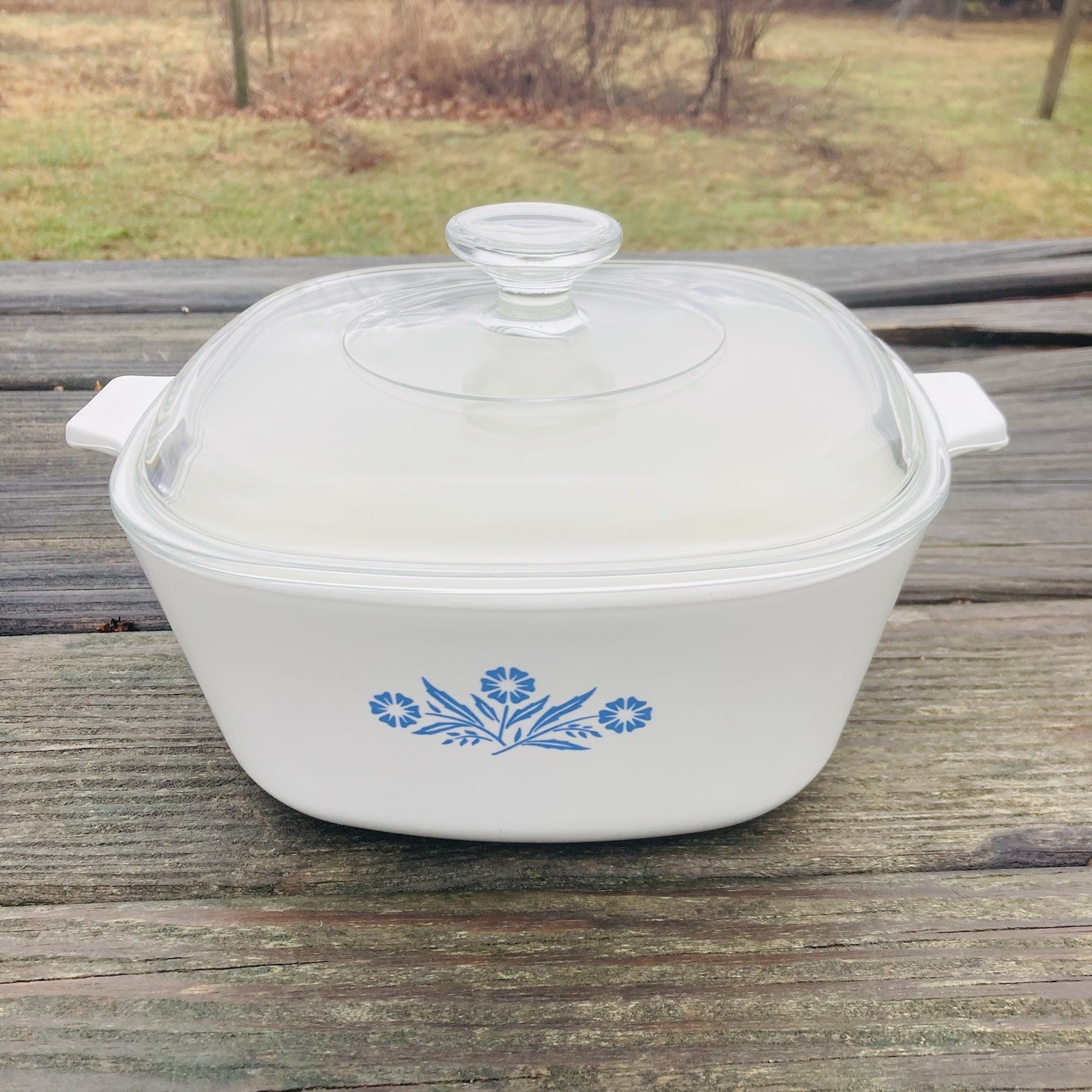 Vintage Corning Ware Blue Cornflower 2-1/2 2.5 Qt Pyroceram 1961-66 W/ A9C Lid