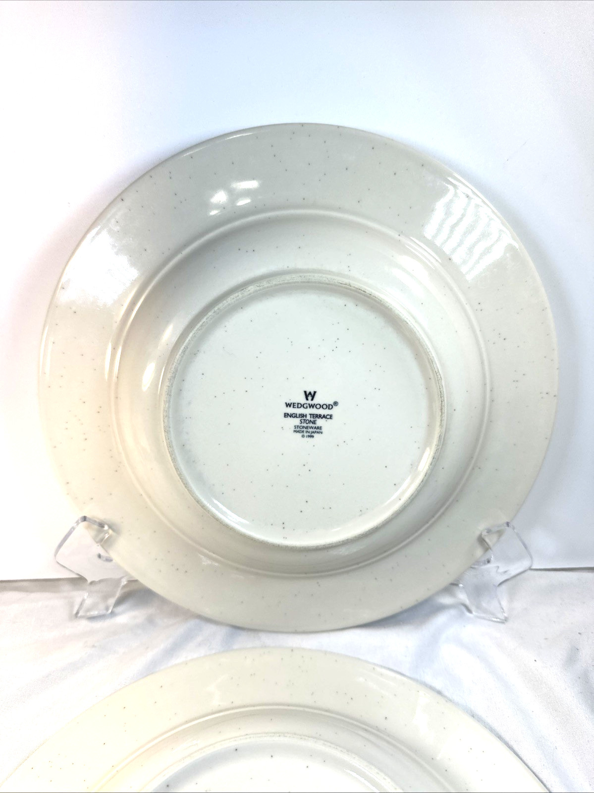 VTG Pair of WEDGWOOD Pasta/Soup Bowl English Terrace Stone Japan 1999 10.25” EVC