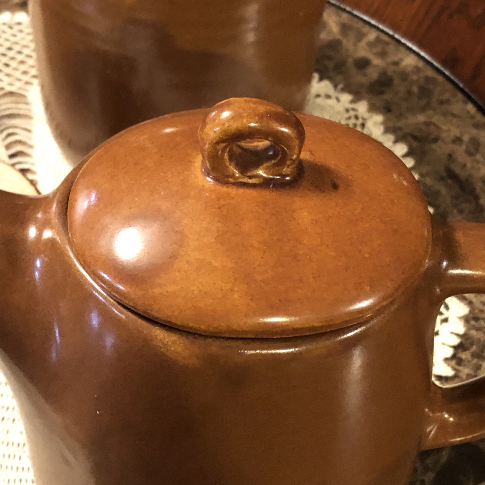 LOT OF 3 Bybee BB Kentucky American Art Pottery Caramel Coffee Pitcher/T Pots