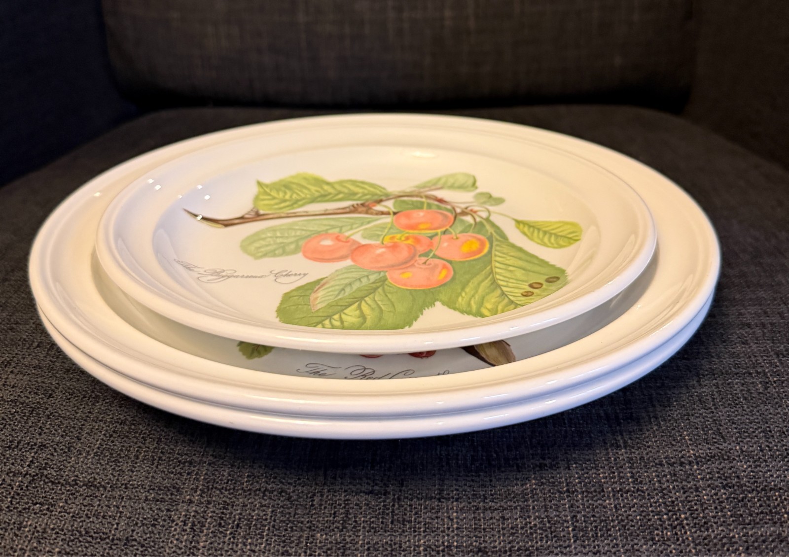 Portmeirion Pomona 2 Dinner Plates Currant & Peach 1 Salad Cherry No Border Engl