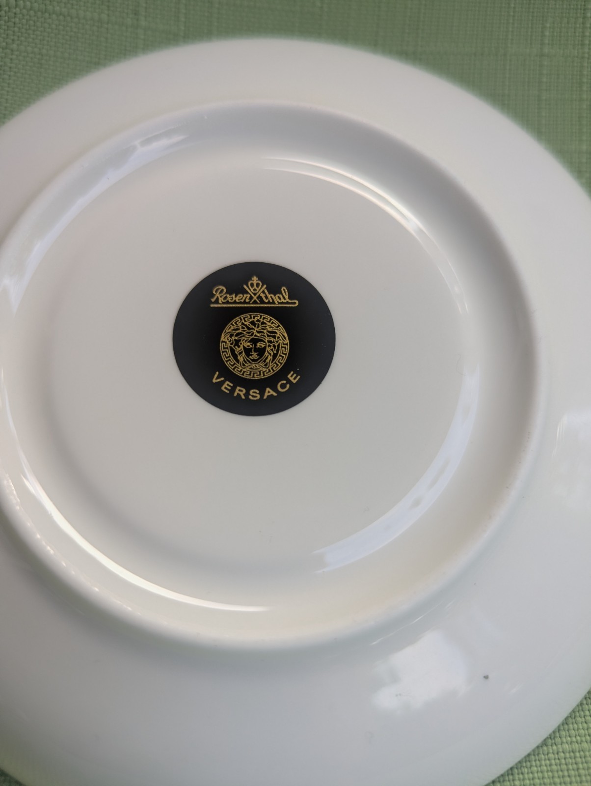 Versace Rosenthal Scala Palazzo Verde Coffee Cup and Saucer