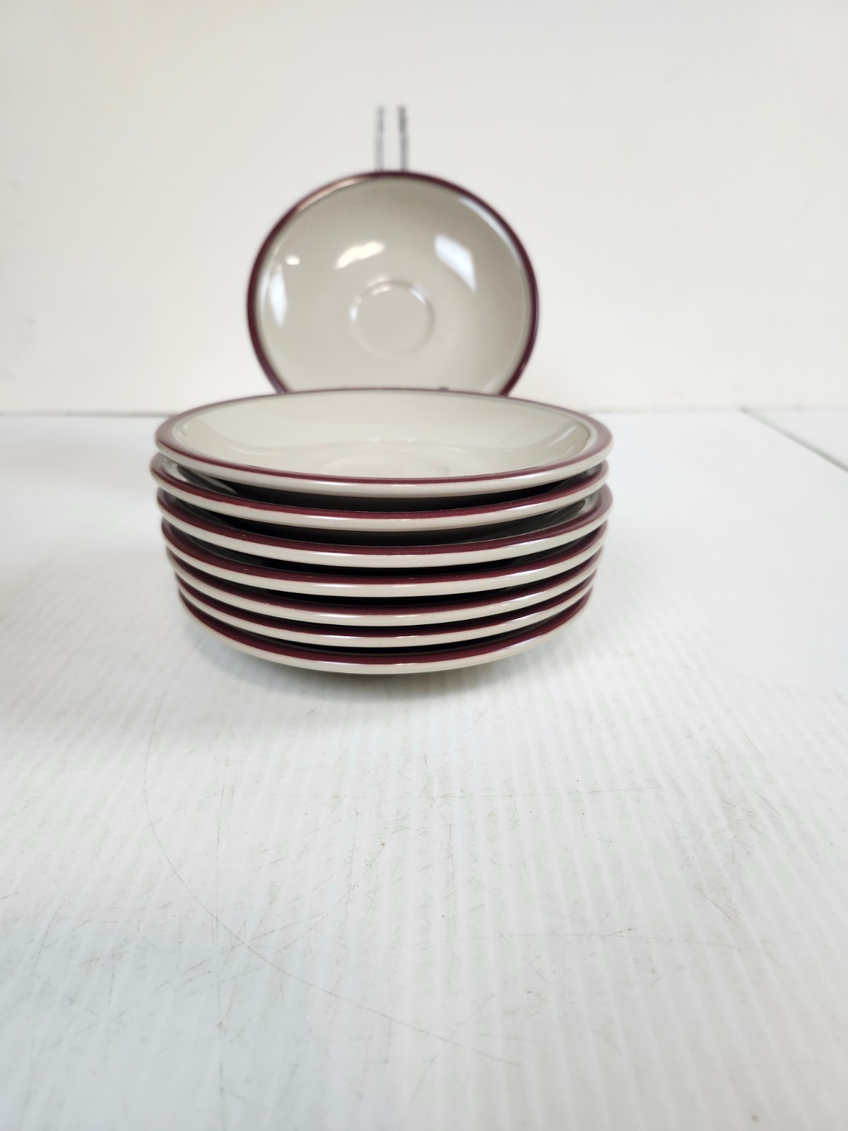 Set of 8 International Stoneware Saucers 6 1/8 in by Jepcor