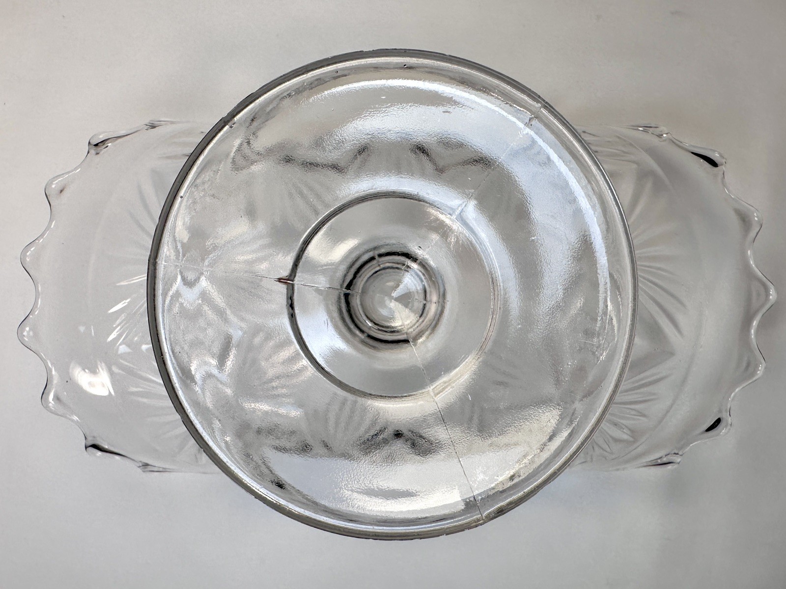 Bryce Glass Co. Footed Banana Stand. EAPG “Sheaf & Diamonds”