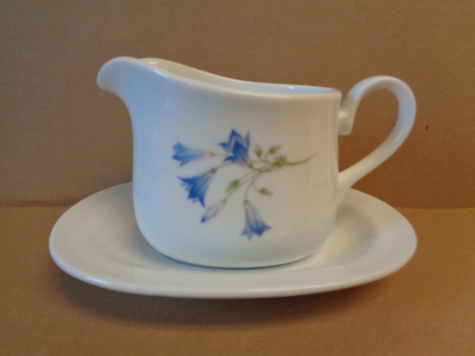 Corelle Corning Blue Dusk Porcelain Gravy Sauce Boat & Underplate Made in Japan