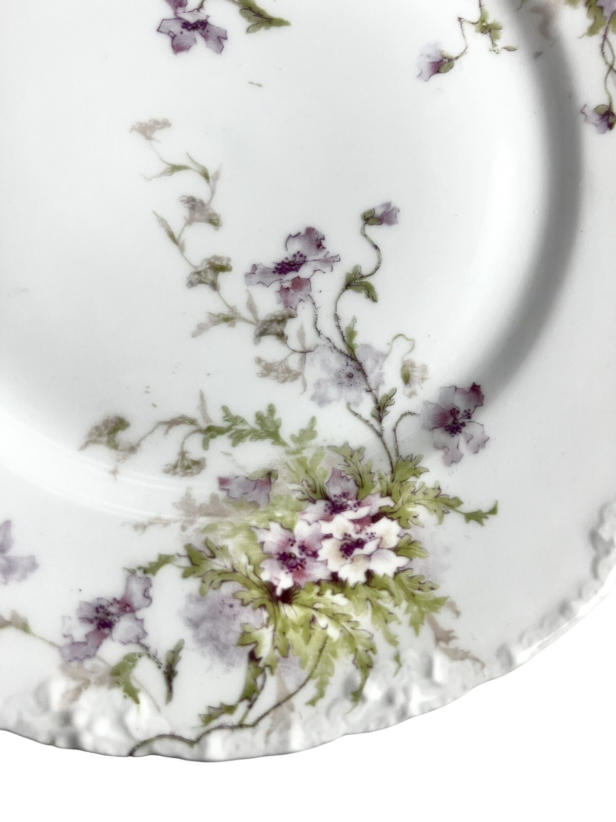 Antique Theodore Haviland Limoges Wall Plates Schleiger Wild Roses READ Set Of 2