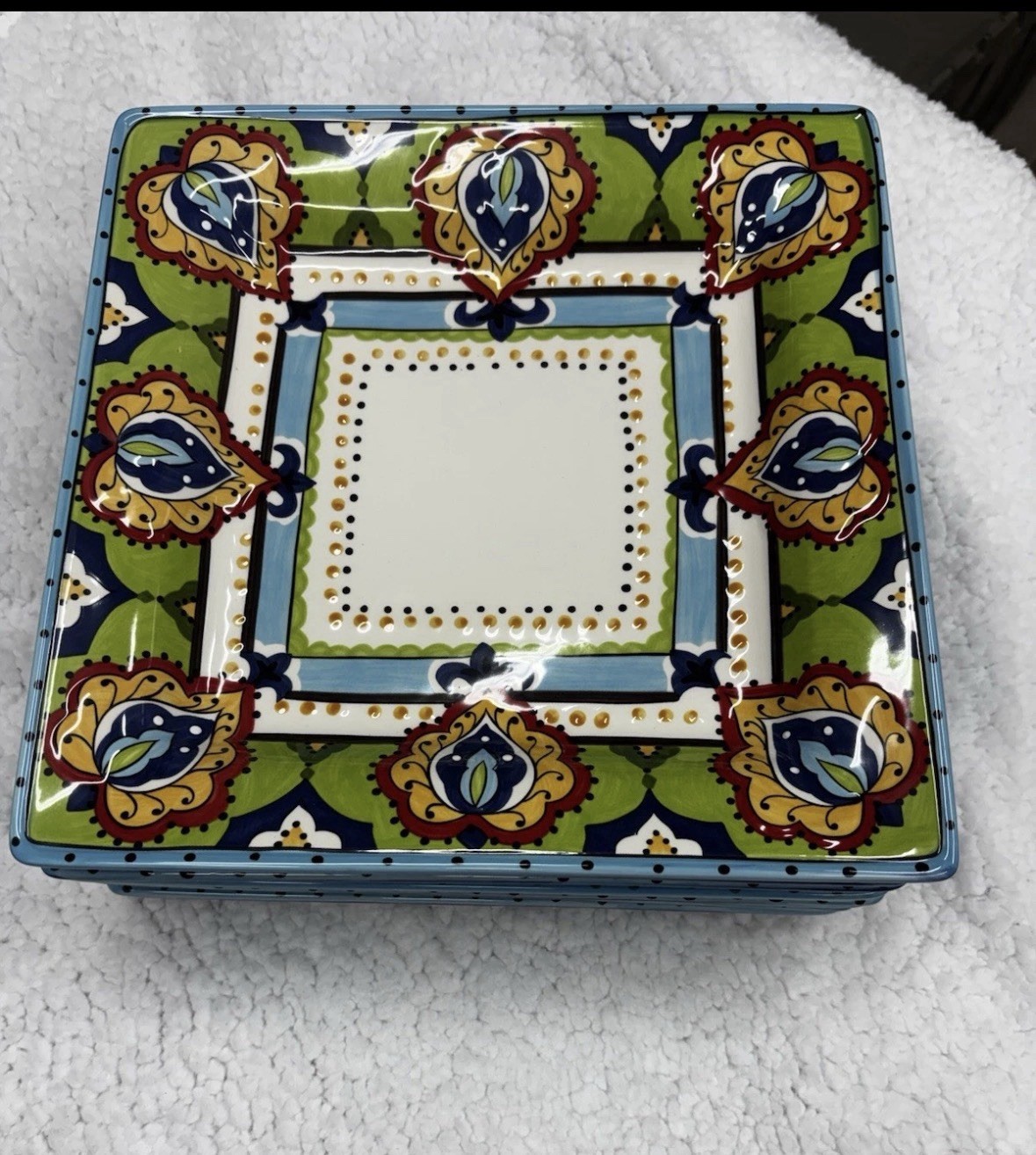 Espana Lifestyle Handcrafted Bocca 10 1/2″ Dinner Plate Color –