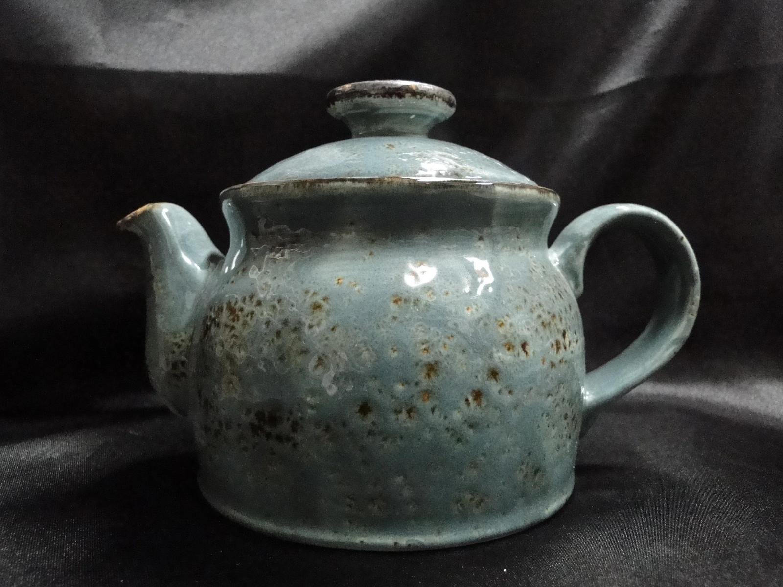 Steelite Craft, England: NEW Blue Teapot Club w/ Lid, 4 1/2″, 15 oz