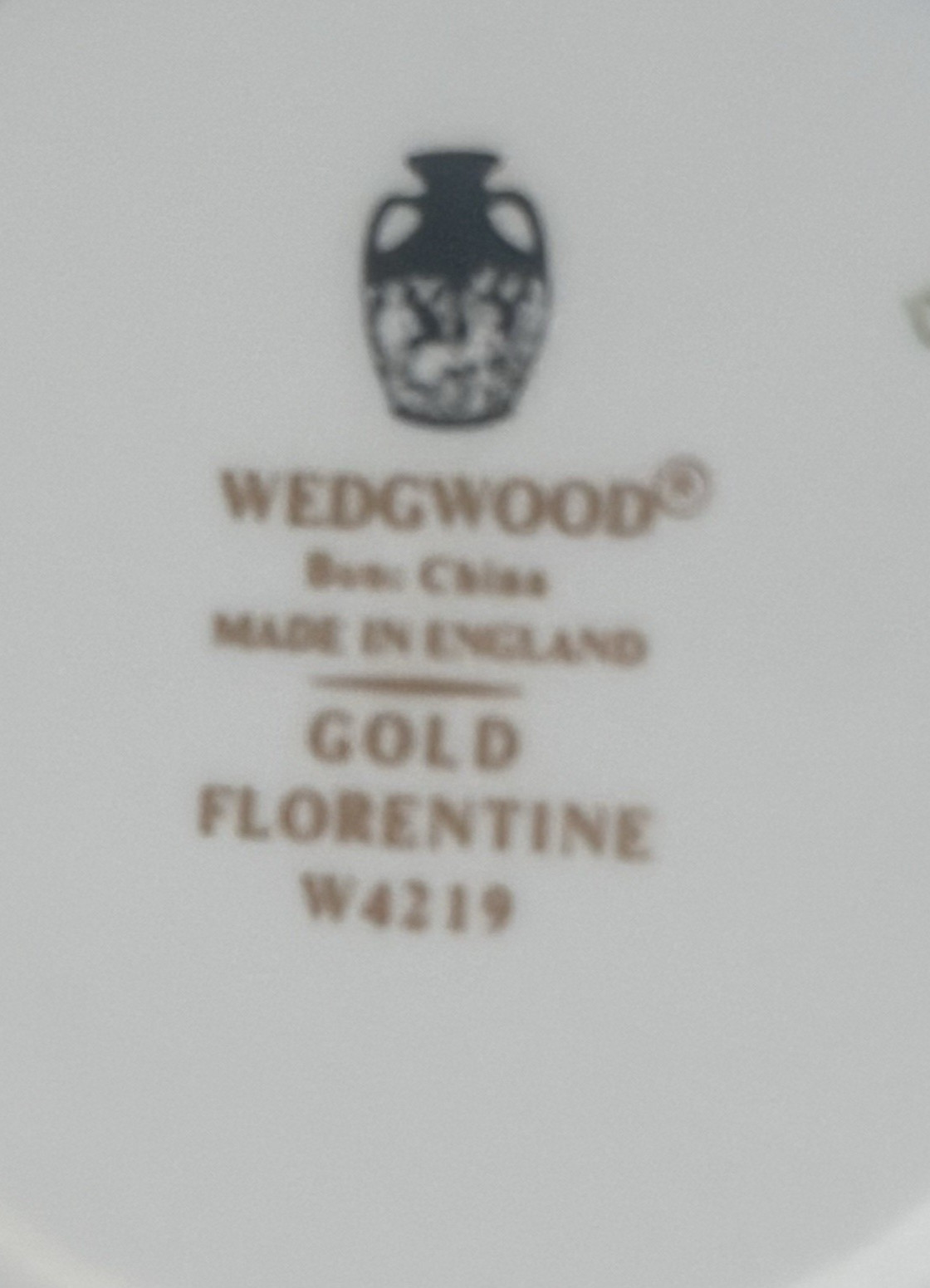 Wedgwood “Florentine Gold” (W4219) Fine Bone China Double-Handled Cream Soup Bow