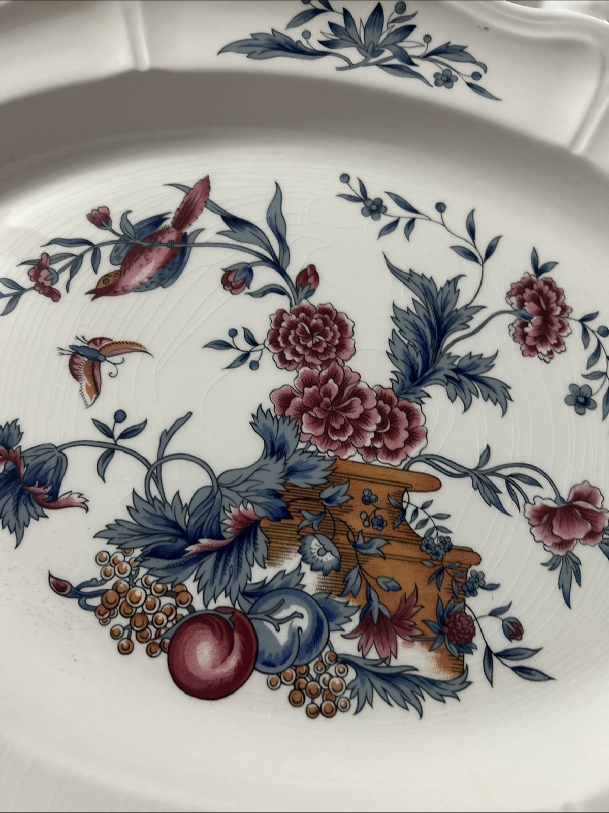 Wedgwood Williamsburg Potpourri Serving Platter 15.5 x 12 Has Crazing Buy*As Is*