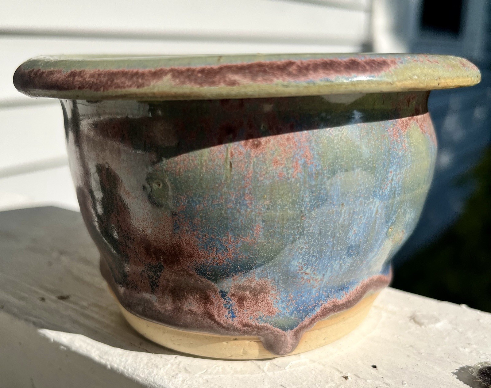 Handsome Studio Pottery Bowl Artisan Handmade Natural Earth Tones Signed 2011
