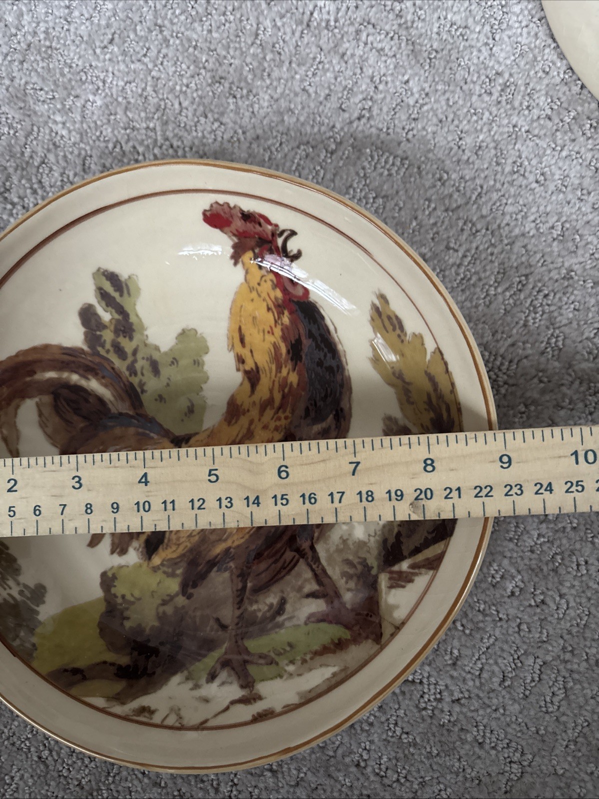 8 Williams Sonoma Rustic Rooster PASTA SALAD BOWLS ITALY FRENCH POTTERY KITCHEN