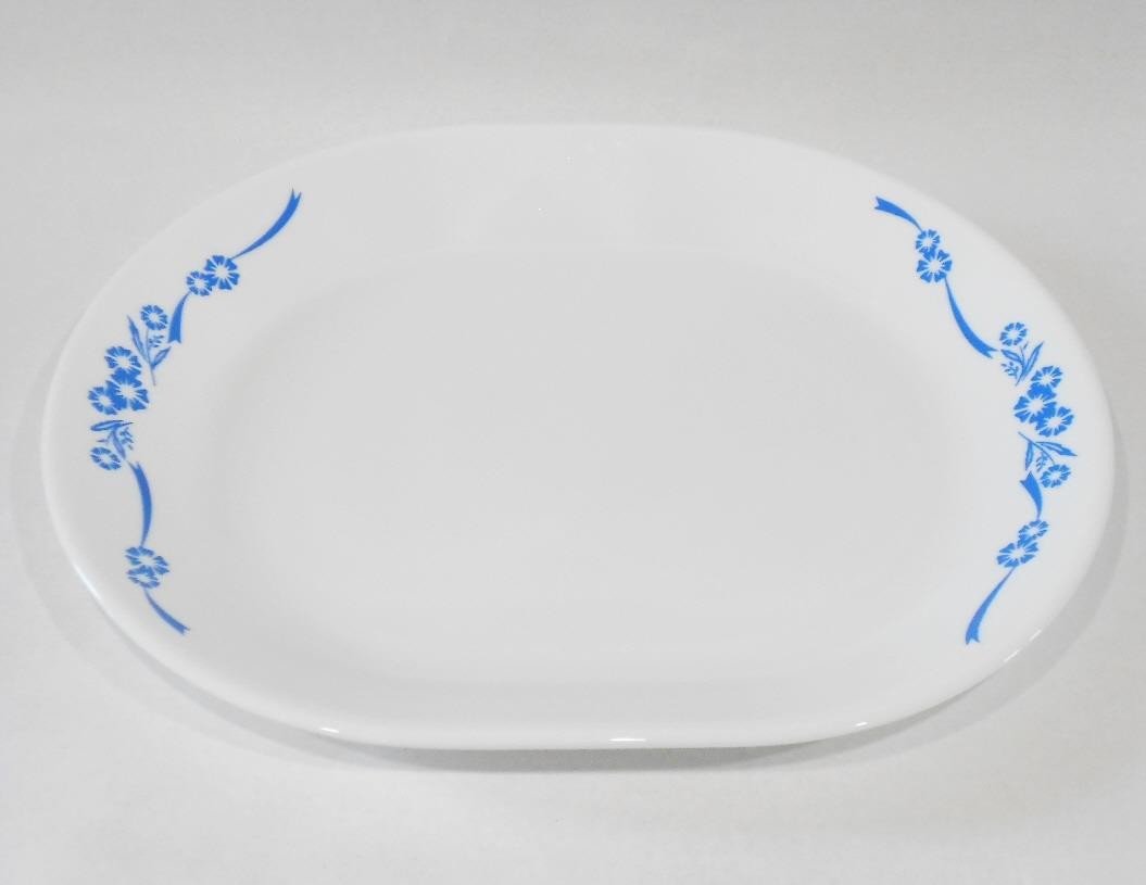 Excellent* ’70’s CORELLE by Corning BLUE CORNFLOWER SERVING PLATTER Chop Plate