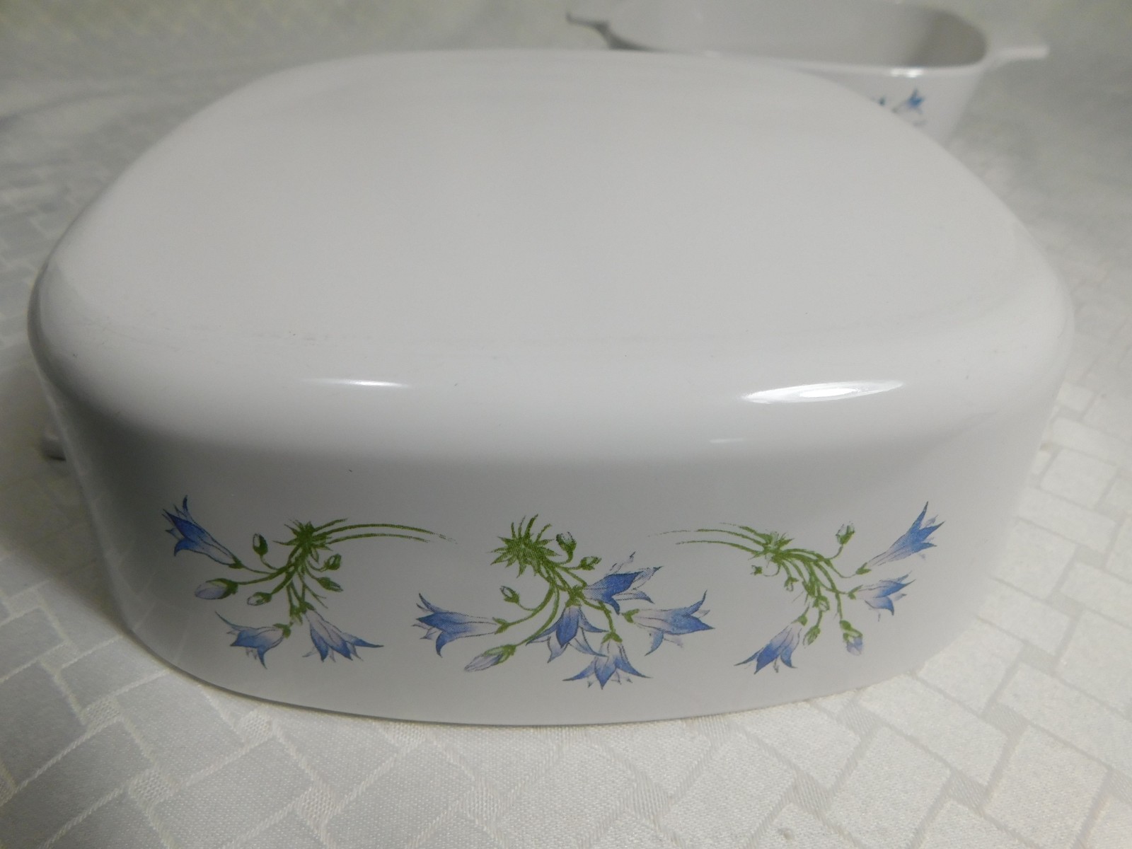 Set of 2 Vintage Corning Blue Dusk Casserole Baking Dishes with Lids, 1L &2L