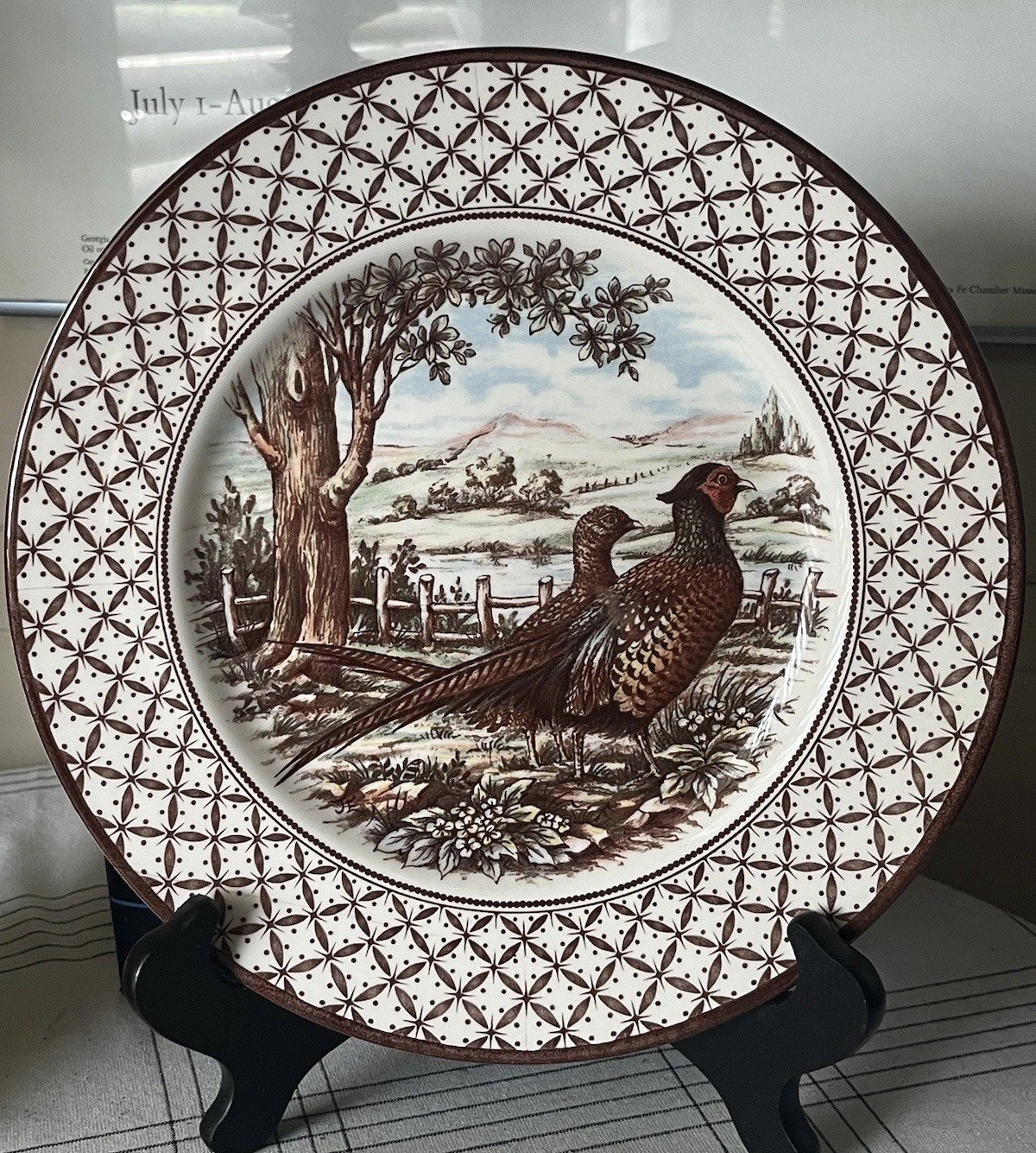 Royal Stafford Pheasant Thanksgiving Harvest Dinner Plate 11”