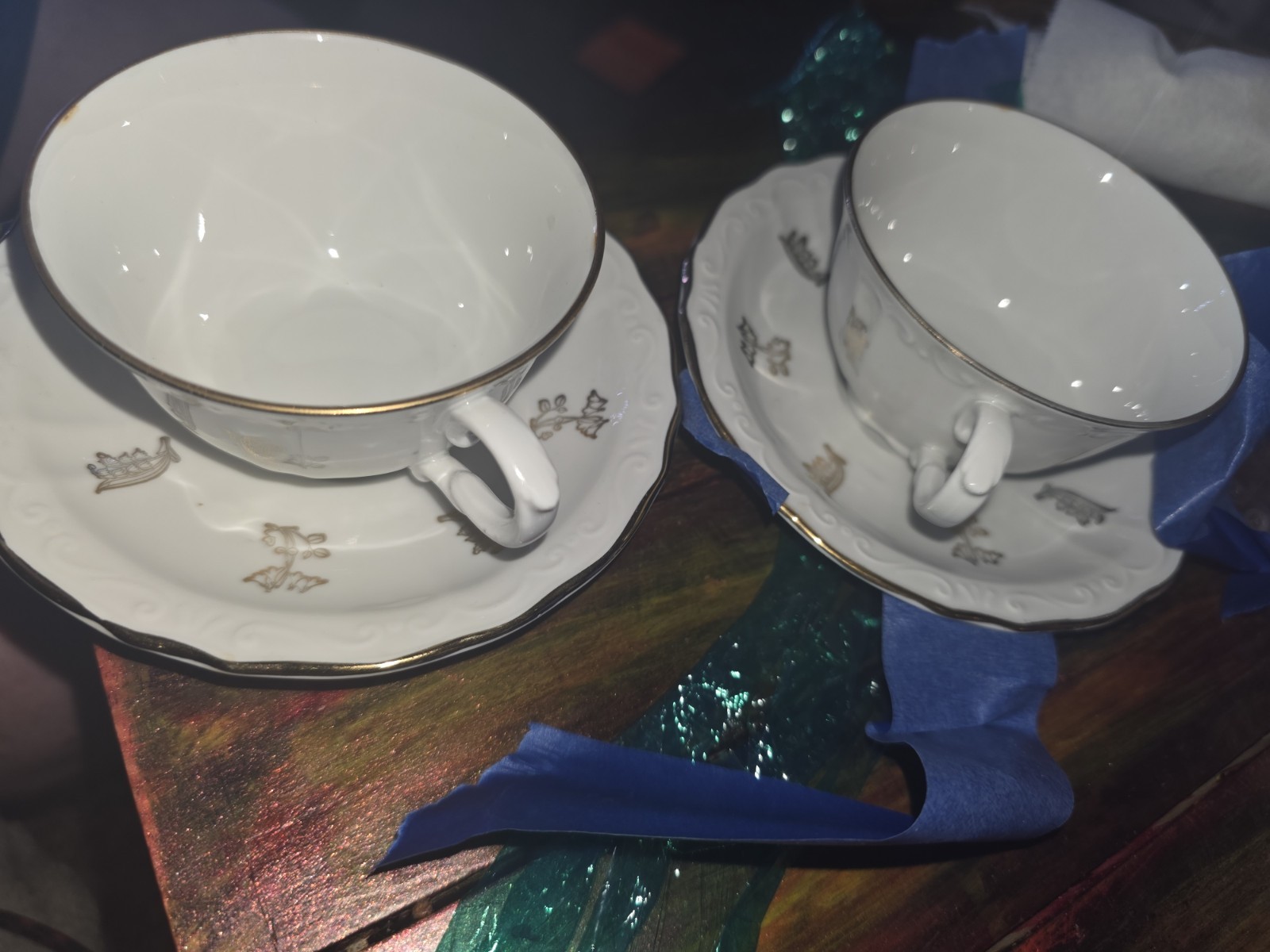 Rorstrand Sweden 662 Vintage Tea Cups
