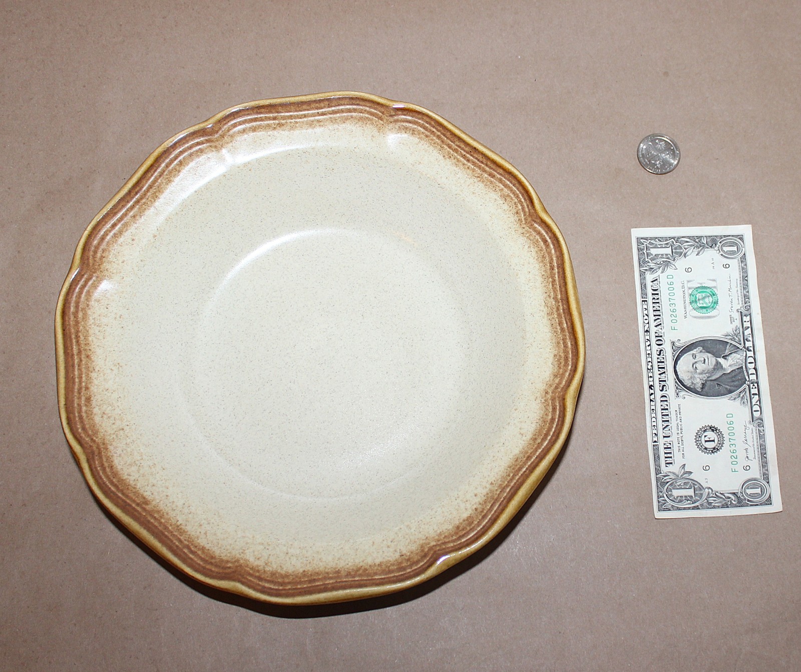 Mikasa Whole Wheat E800 Stoneware Serving Platter 12.5″ & Serving Veg Bowl 9.75″