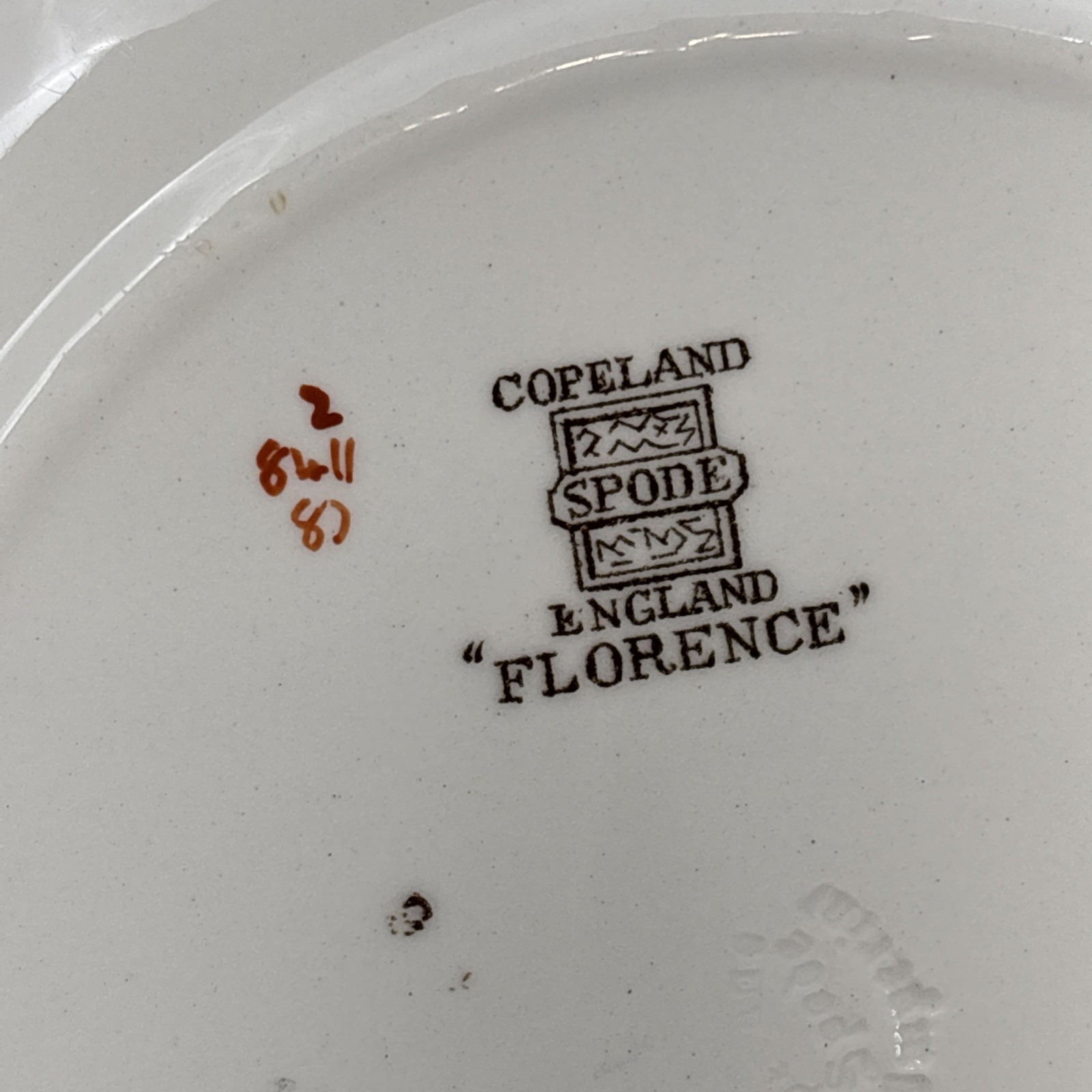 Copeland Spode Florence 8” Salad Plate Earthenware Made In England GUC one plate