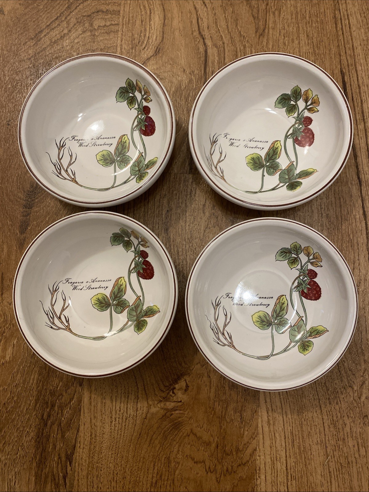Jepcor International Botanical Garden Set O 4 Dessert/Berry Bowls Made In Korea