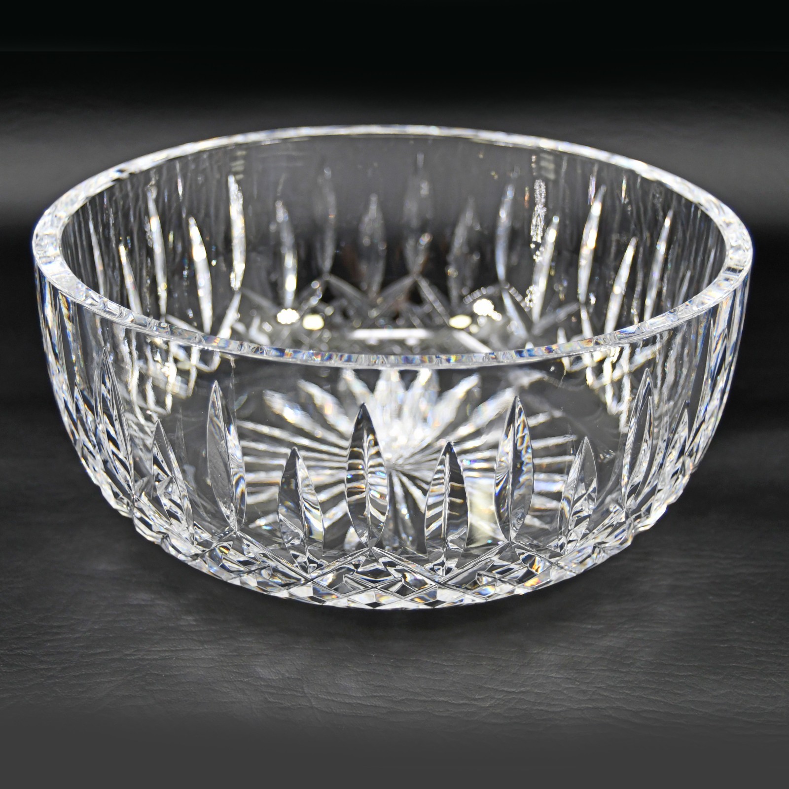 Vintage Waterford Crystal Lismore Large Serving Salad Fruit Bowl 8″ Cut Glass