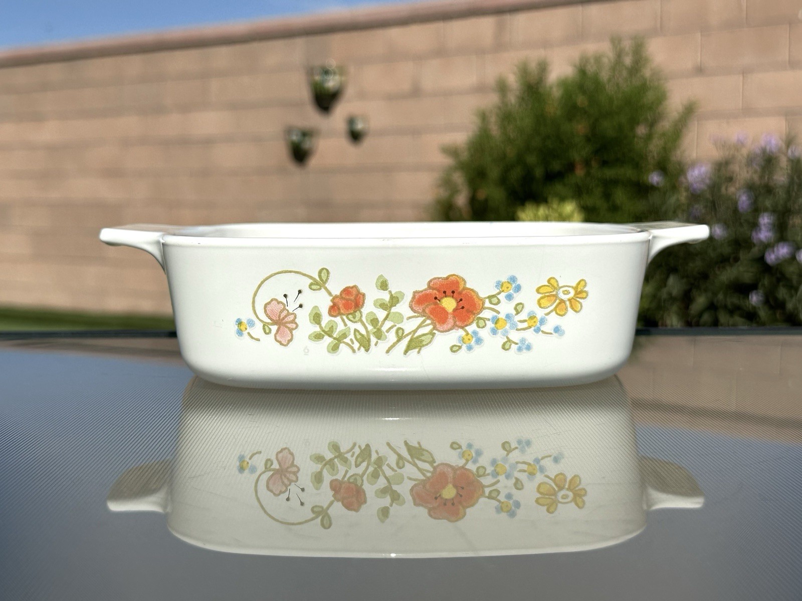 Vintage MCM Corning Ware Wildflower A-1-B 1 Quart Casserole Dish No Lid