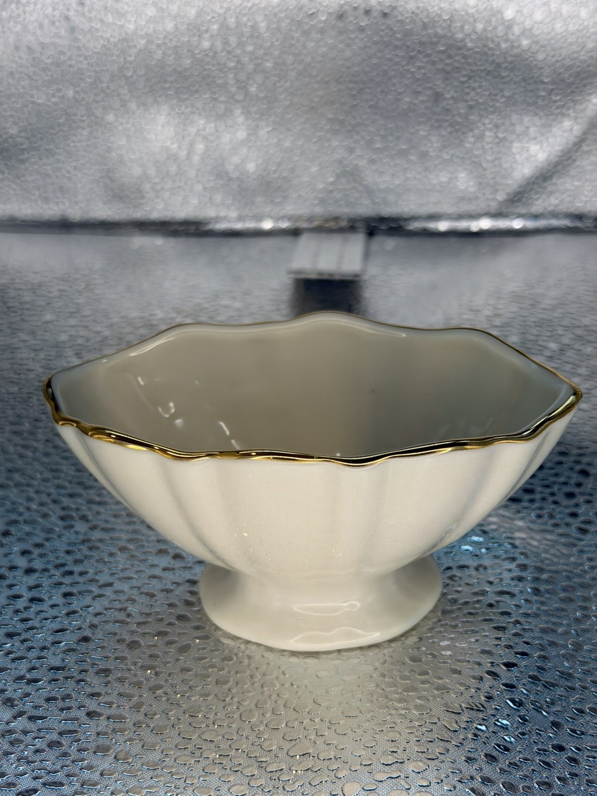 Lenox Symphony Oval Footed Small Bowl Candy /Nut Dish Gold Gilded Trim