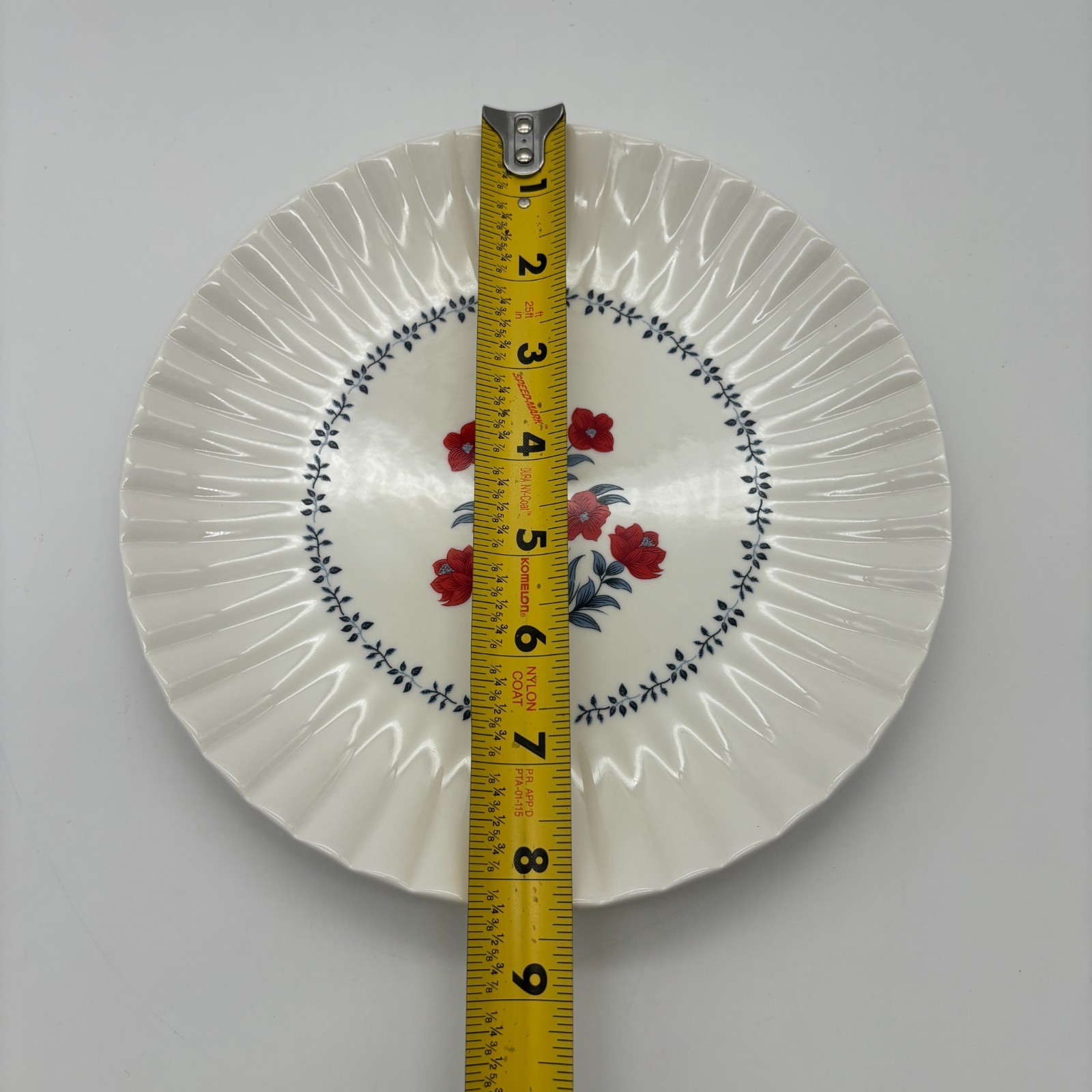 My Texas House Red White Blue 8″ Floral Ceramic Plate, Kitchen Home Decor NEW