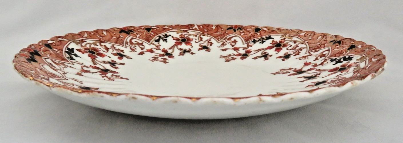 Antique Radfords Imari Gold VICTORIA Pattern Scalloped Edge 9″ Plate 1879-1891