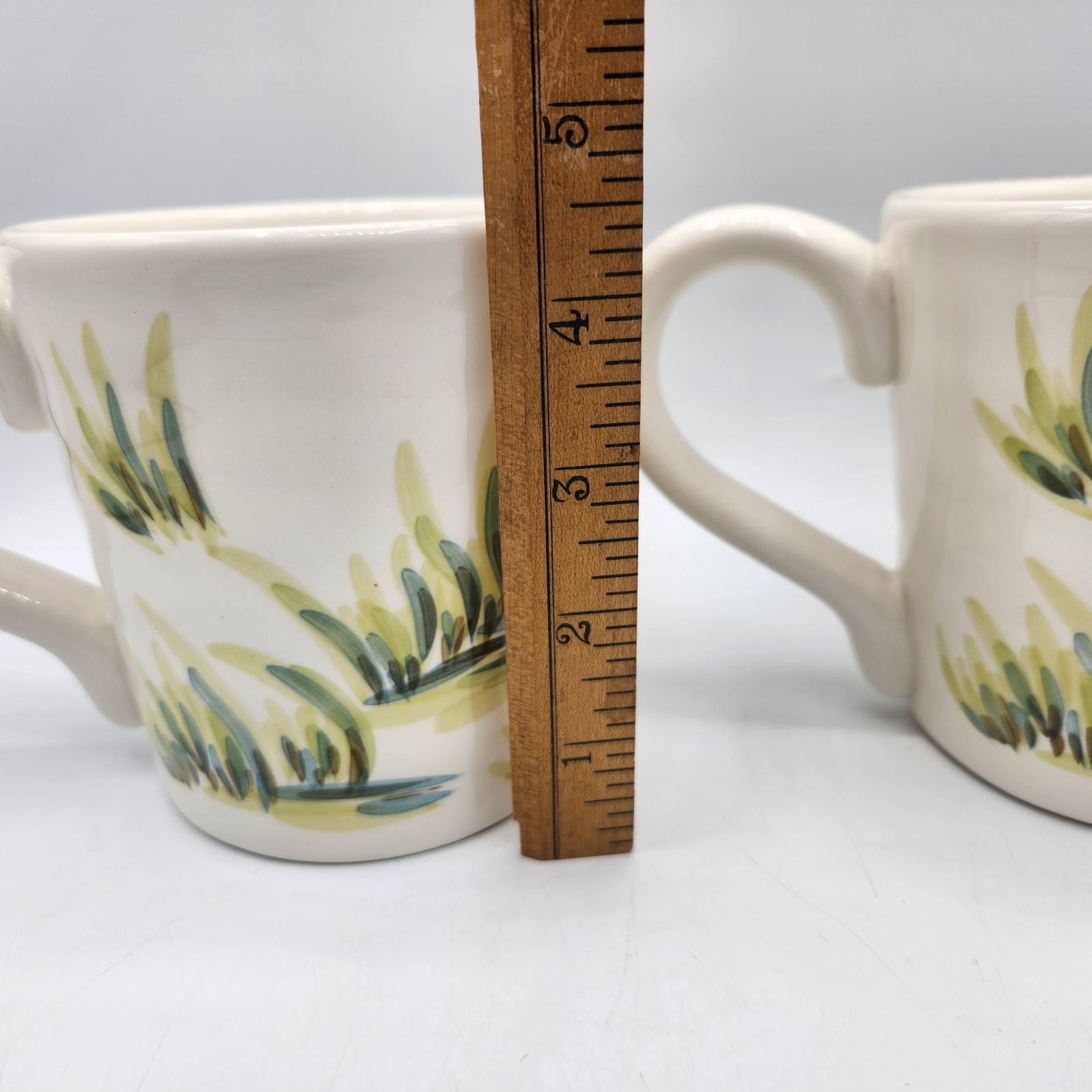 2 Maxcera Watercolor Bunny Rabbit in Grass Mug Cup, Large 20 oz Easter Cup