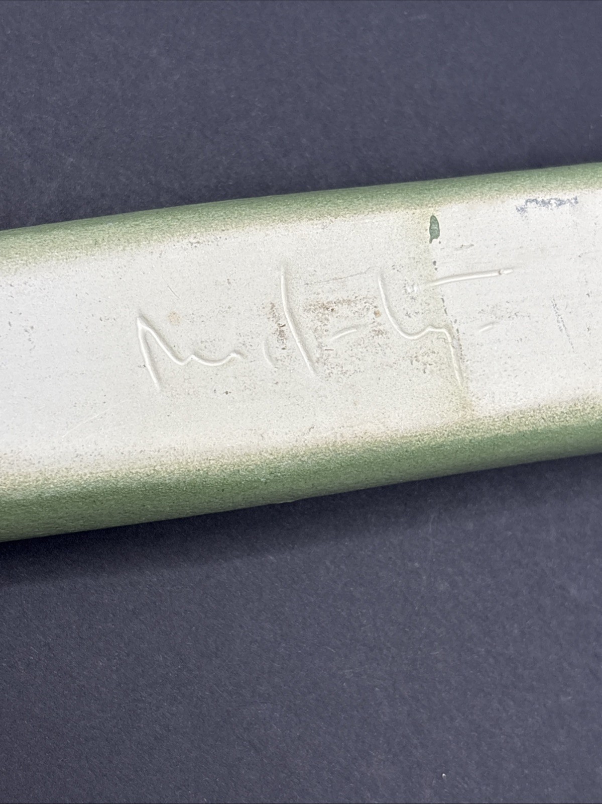 Vintage Signed 16″ Carnevale McCarty “Memphis” Sage Green Olive Boat