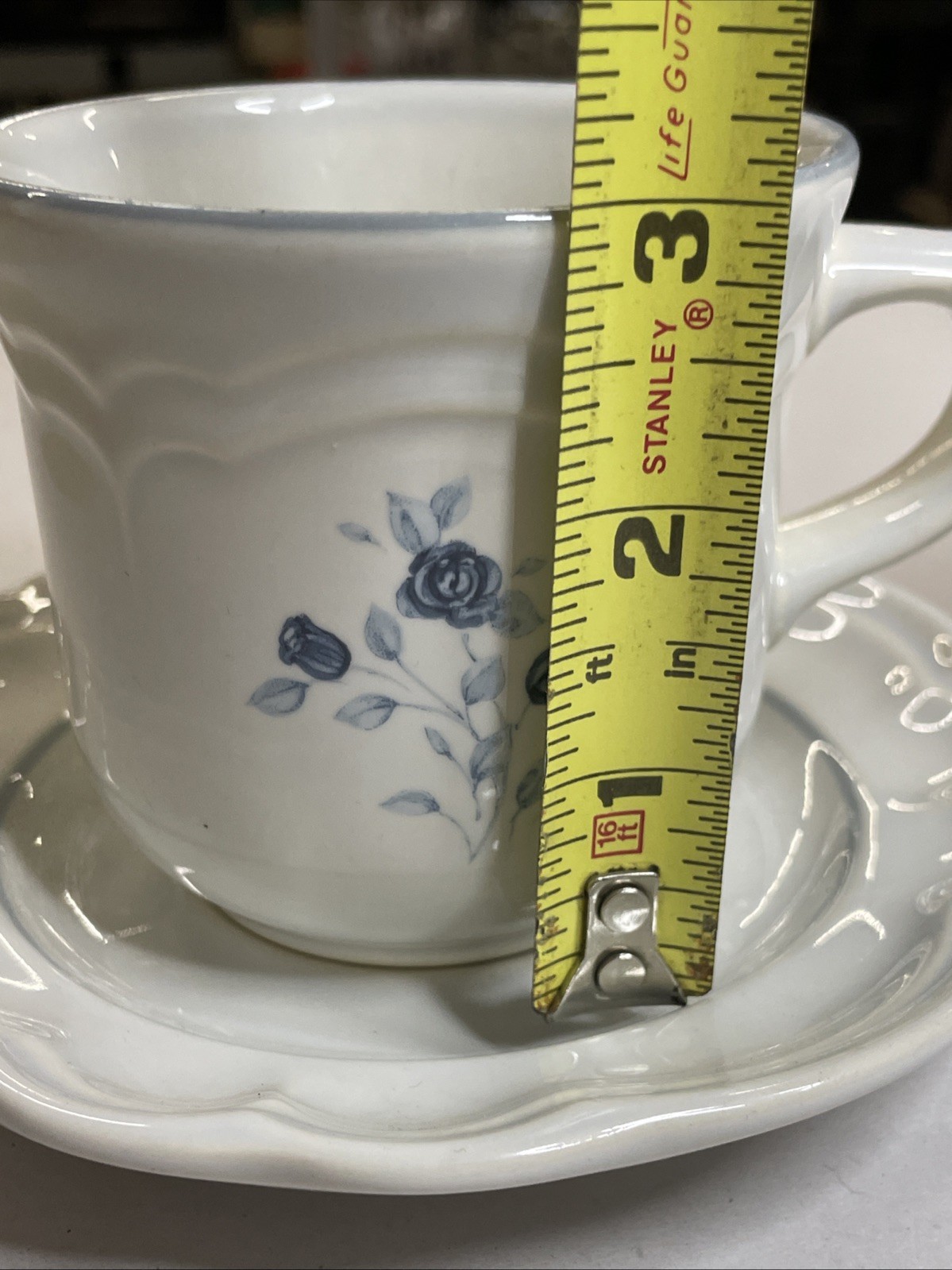 Pfaltzgraff Poetry Blue Roses (set of 2) Cup and Saucers