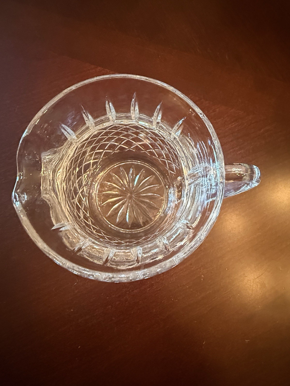 Vintage Heavy FTY2 Collection By FTD Crystal Small Cut Crystal Pitcher
