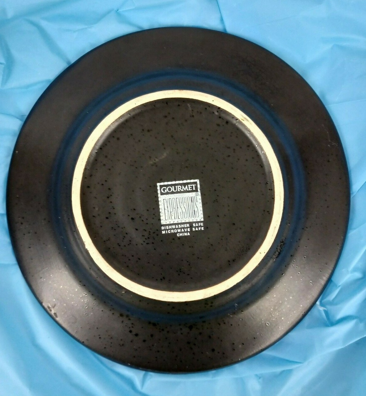 Gourmet Expressions Classic Marcella 7 7/8″ Salad Plate RUSTIC Brown/Black Shiny