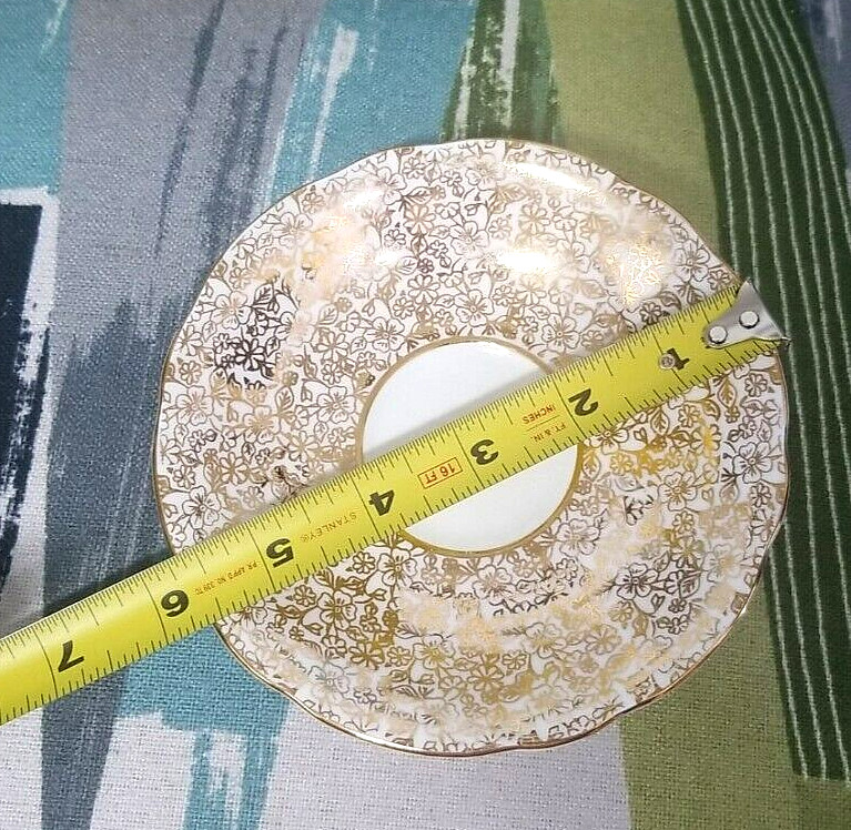 Windsor Bone China Tea Cup and Saucer Gold Dogwood Pattern Made In England