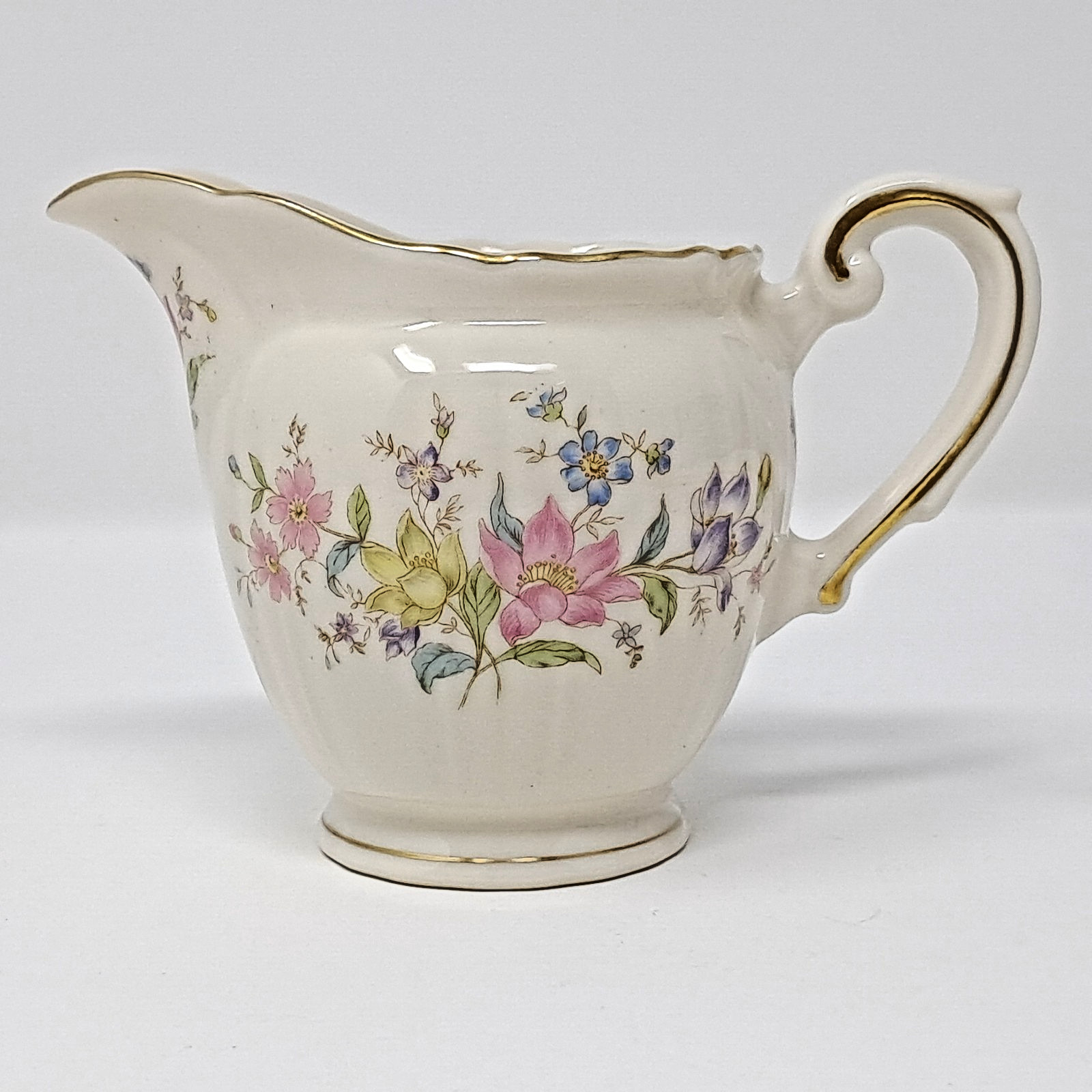 Syracuse China Creamer Briarcliff Federal Shape vintage 1949-1962 pastel flowers