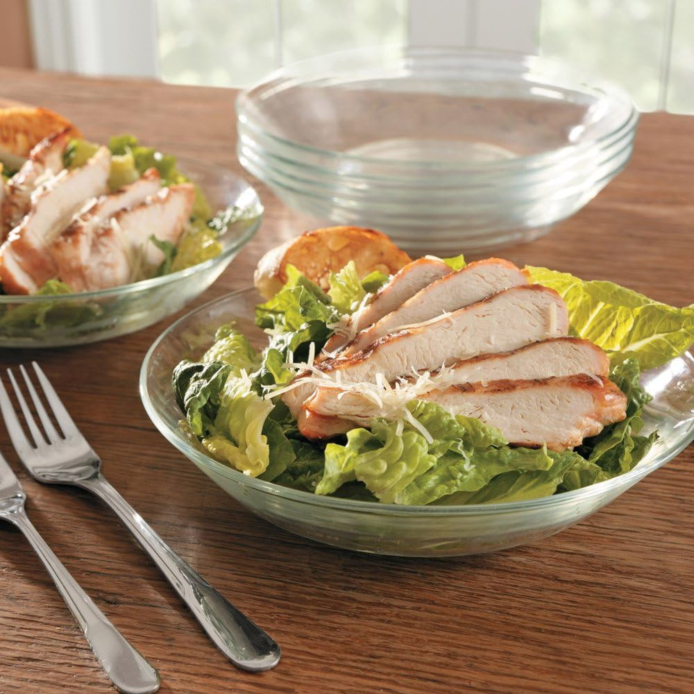 Made in France Lys 8.25 Inch Clear Calotte Soup Plate, Set of 6