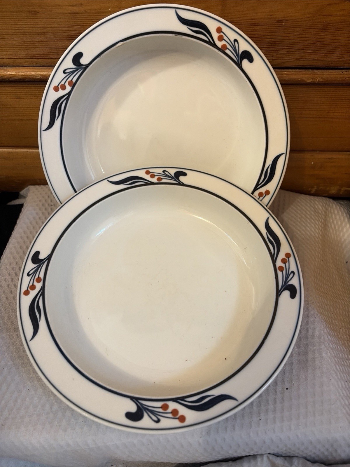 Dansk Bistro Maribo (2) 7 7/8” Rimmed Soup Cereal Bowls Bowls Japan •PRISTINE•