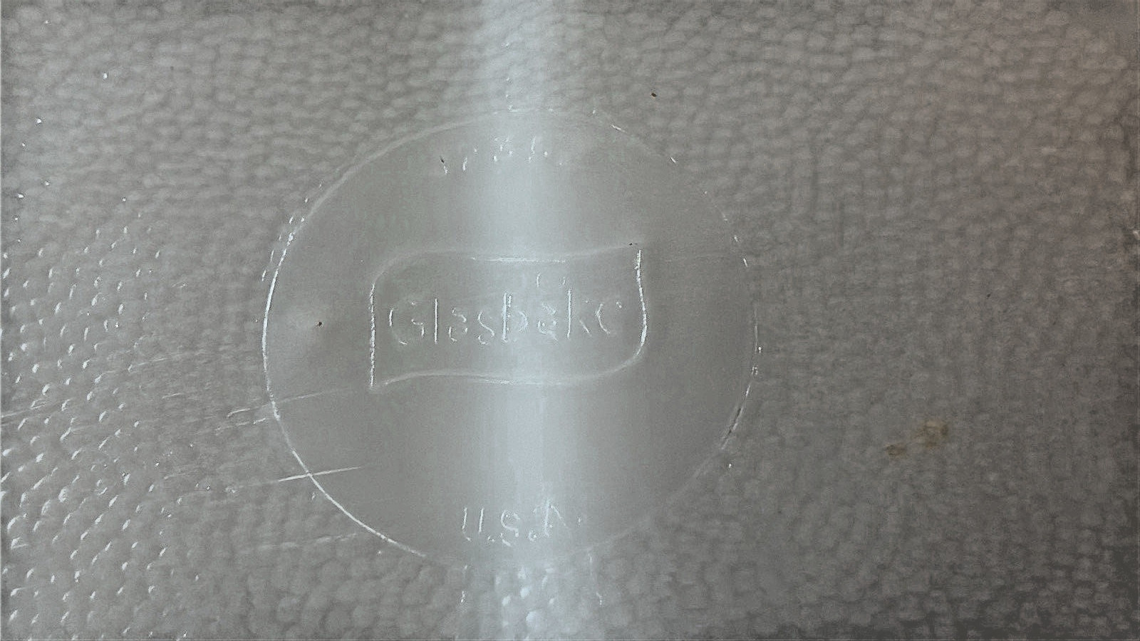 Vintage Glasbake J2352 Green Daisy Pattern Divided Casserole Serving Dish VGC
