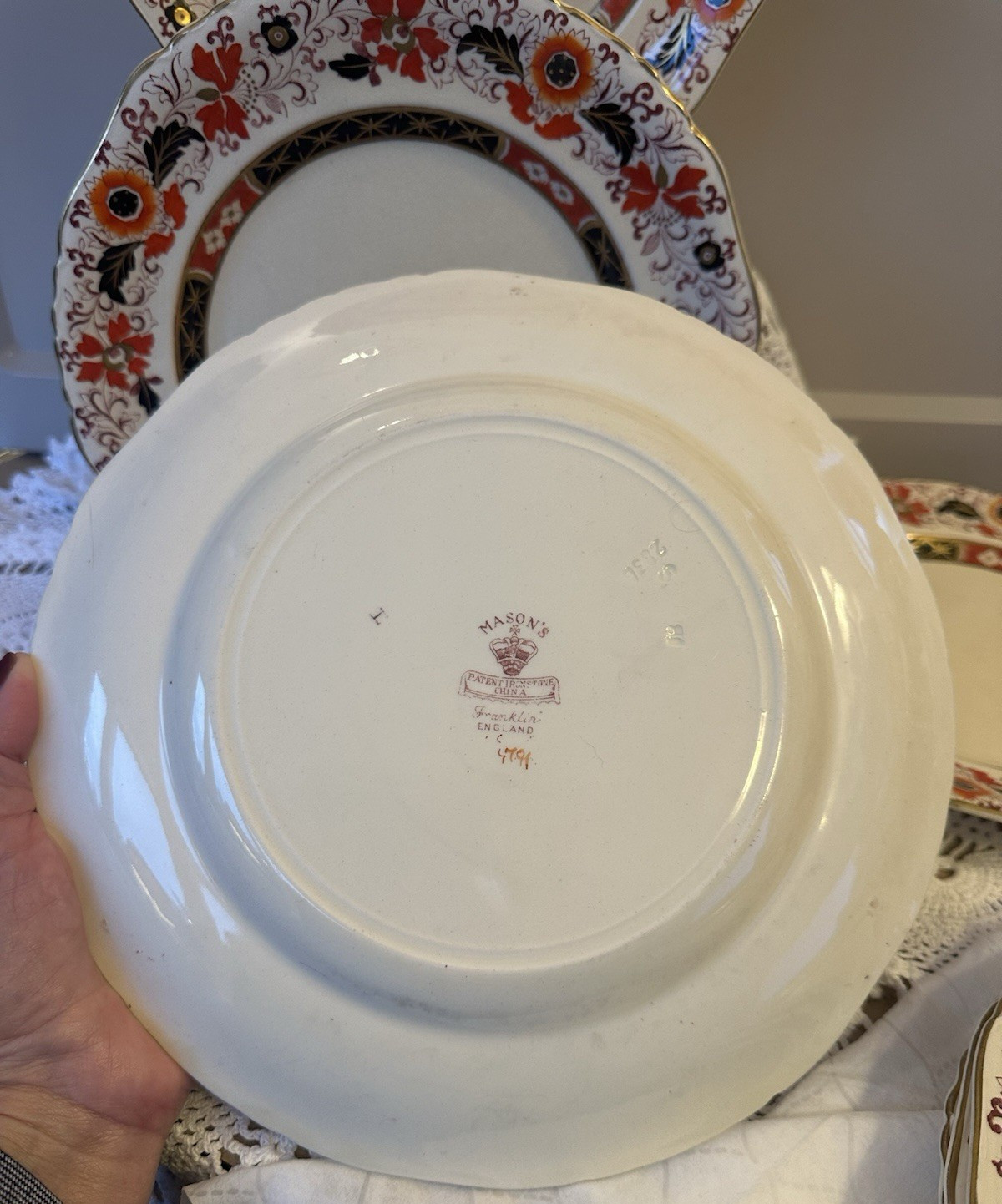 Masons Ironstone Antique Pattern 4791 7x Dinner Plates Read Description