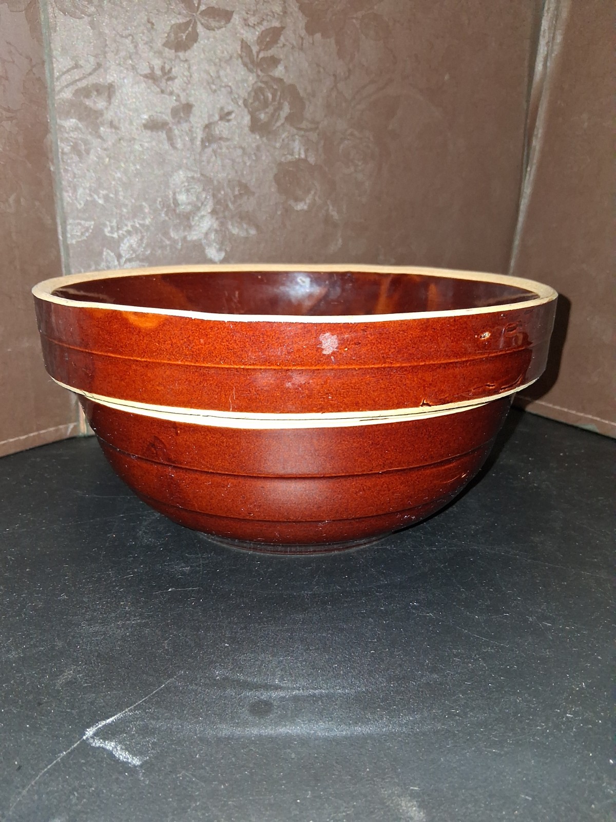 Vintage McCoy Brown Beehive Stoneware Mixing Bowls USA 5″, 8″, & 9″
