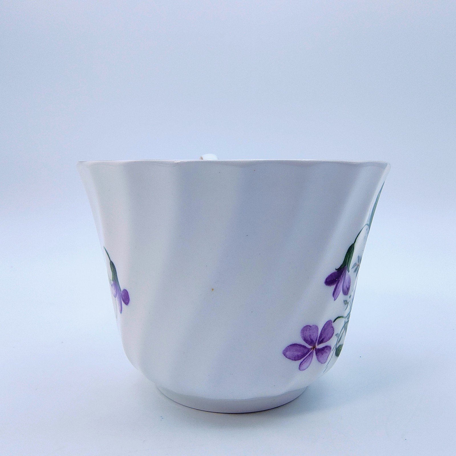 Vintage Staffordshire Collection Daughter Teacup & Saucer Violets Floral England