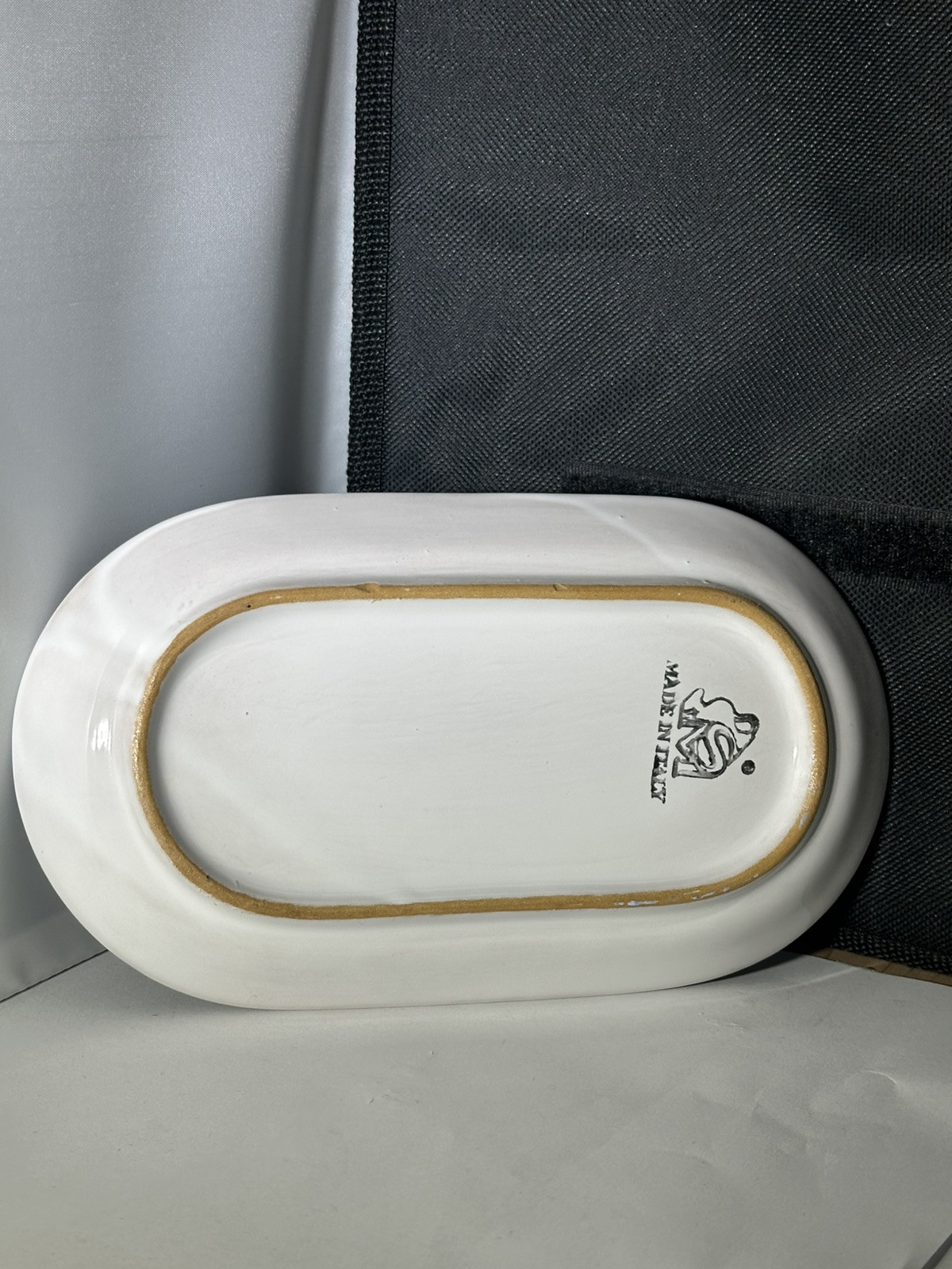 Sambuco Floral Bird Oval Ceramic Hand Painted Trinket Tray Made In Italy