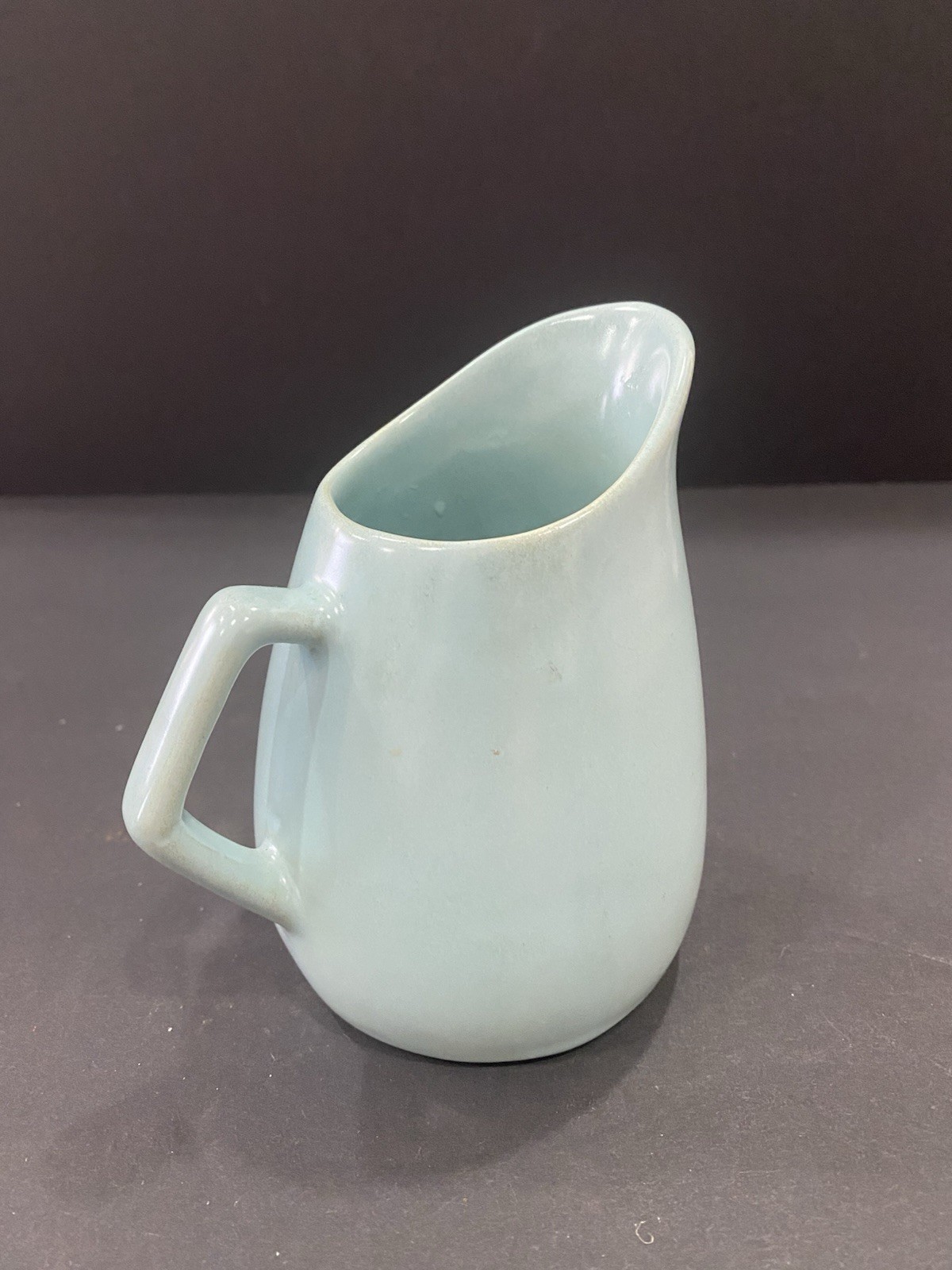 Vintage MCM La Solana Light Baby Blue Ceramic Creamer Pitcher 4.75” T – 10oz USA