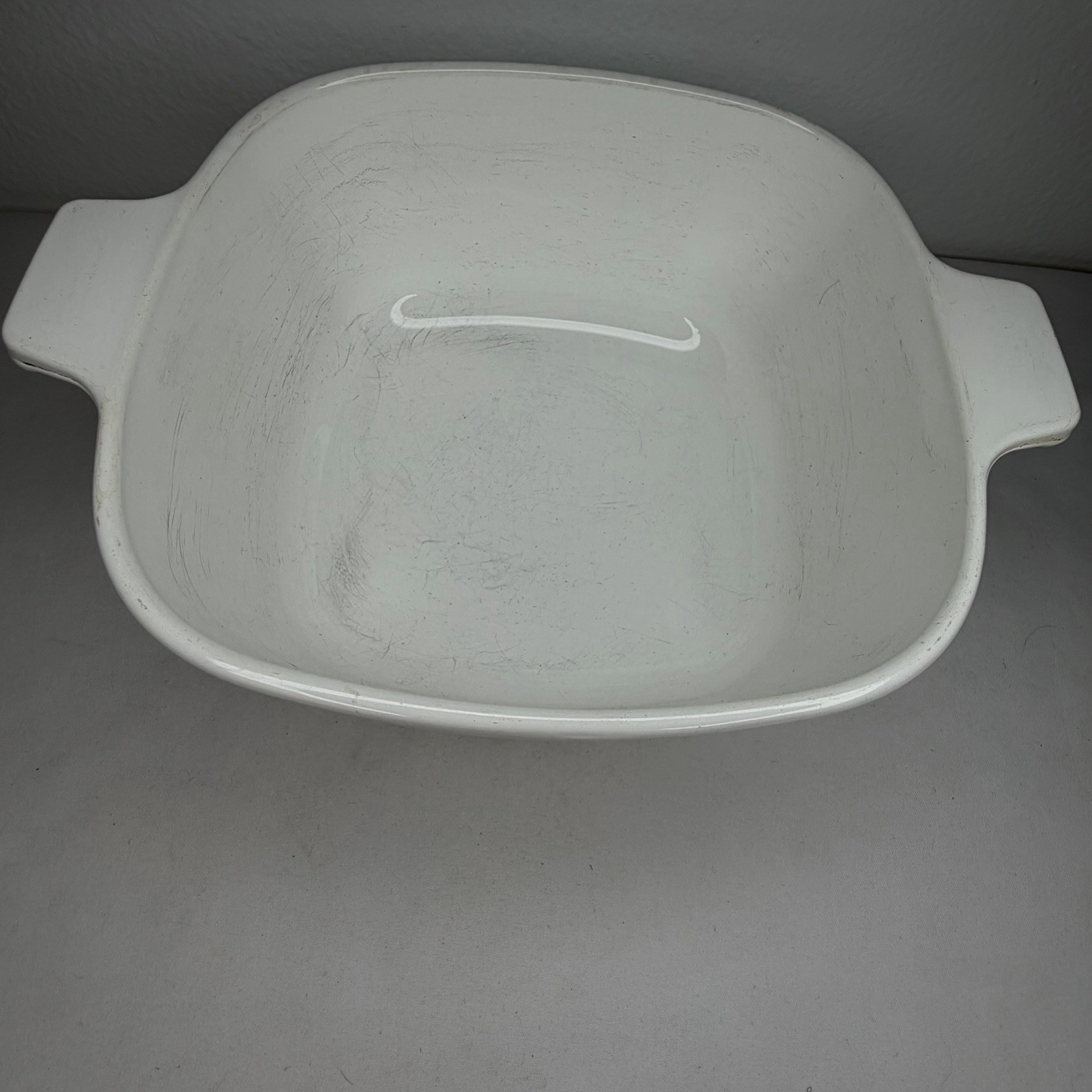 Pyroceram Corning Ware 1-3/4 Quart White Blue Cornflower Casserole Dish No Lid
