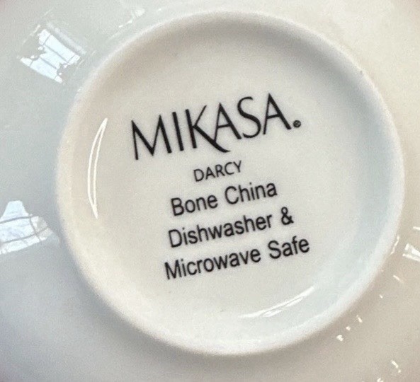 New Mikasa Darcy Set 4 Cereal Soup Bowls 6″ Bone China Blue Flowers MIKASA