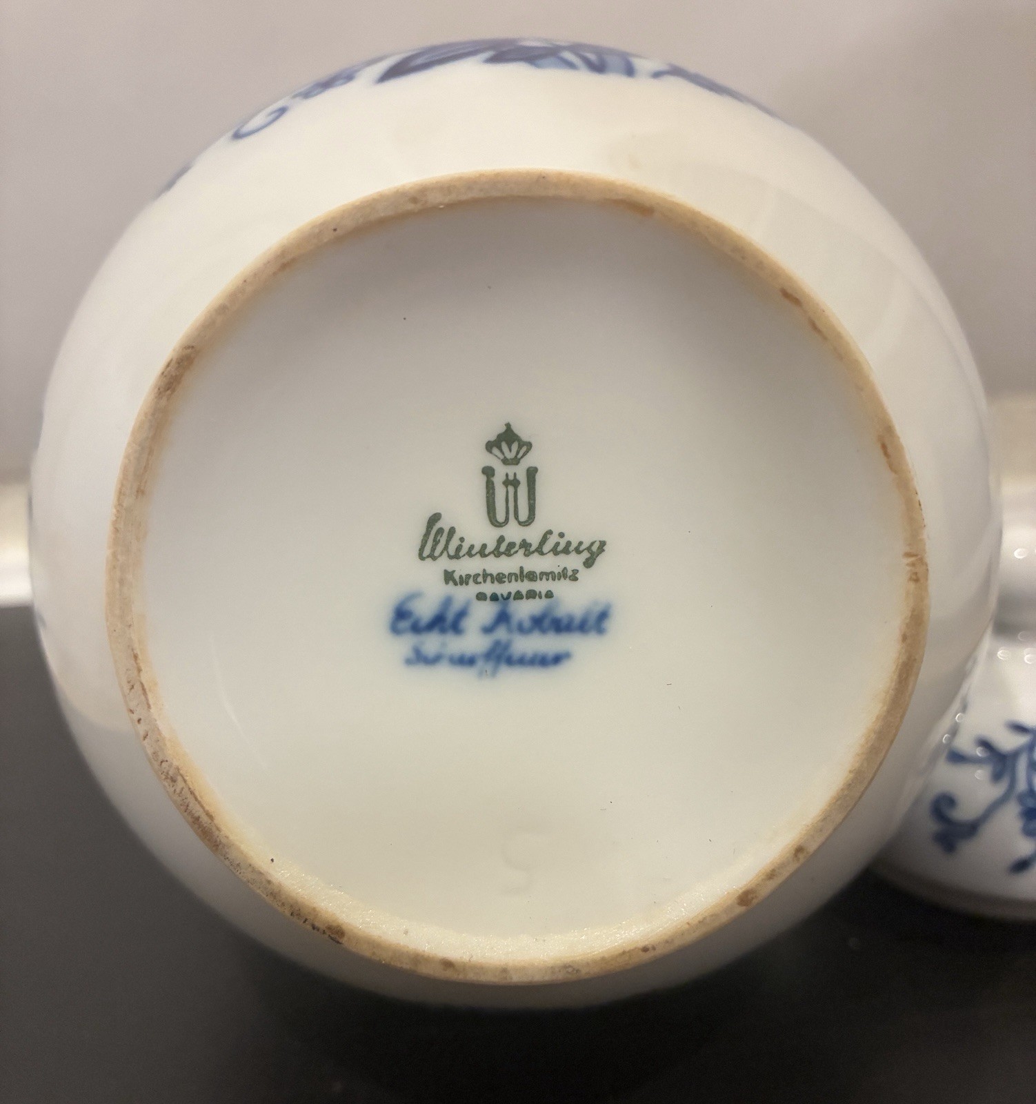 Winterling Bavaria Blue Onion 8.5” Teapot w Lid Germany Echt Kobalt Porcelain