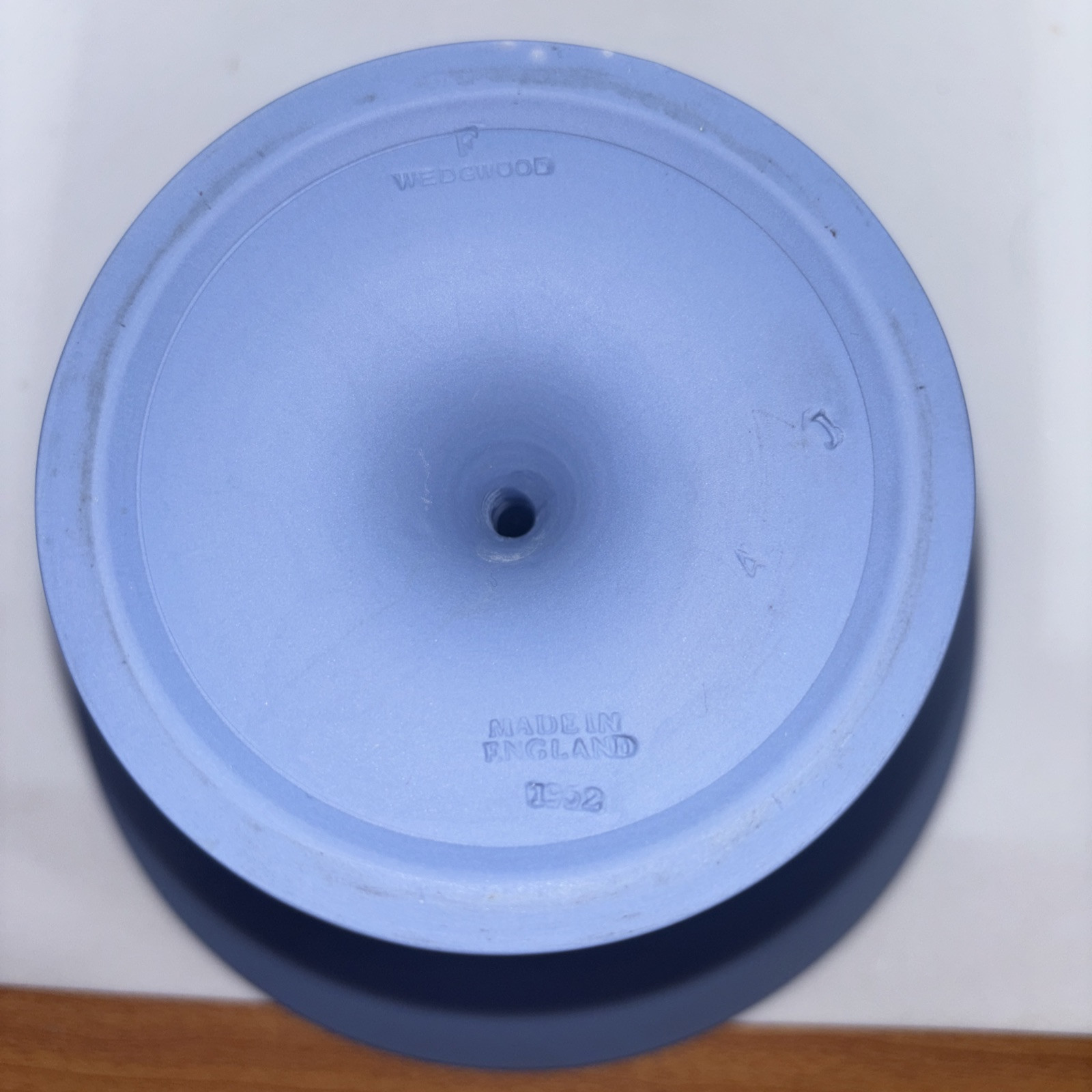 Vintage Wedgwood Blue Jasperware Compote Candy Dish Footed Pedestal 6”