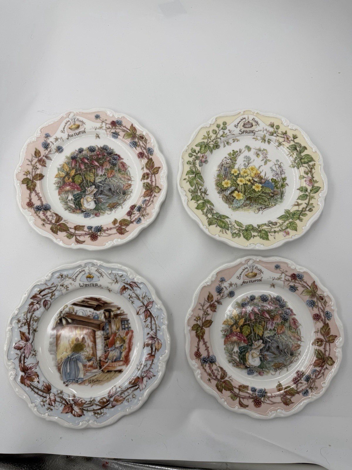 Royal Doulton Brambley Hedge Four Seasons Collection (set of four plates) 6 1/4″